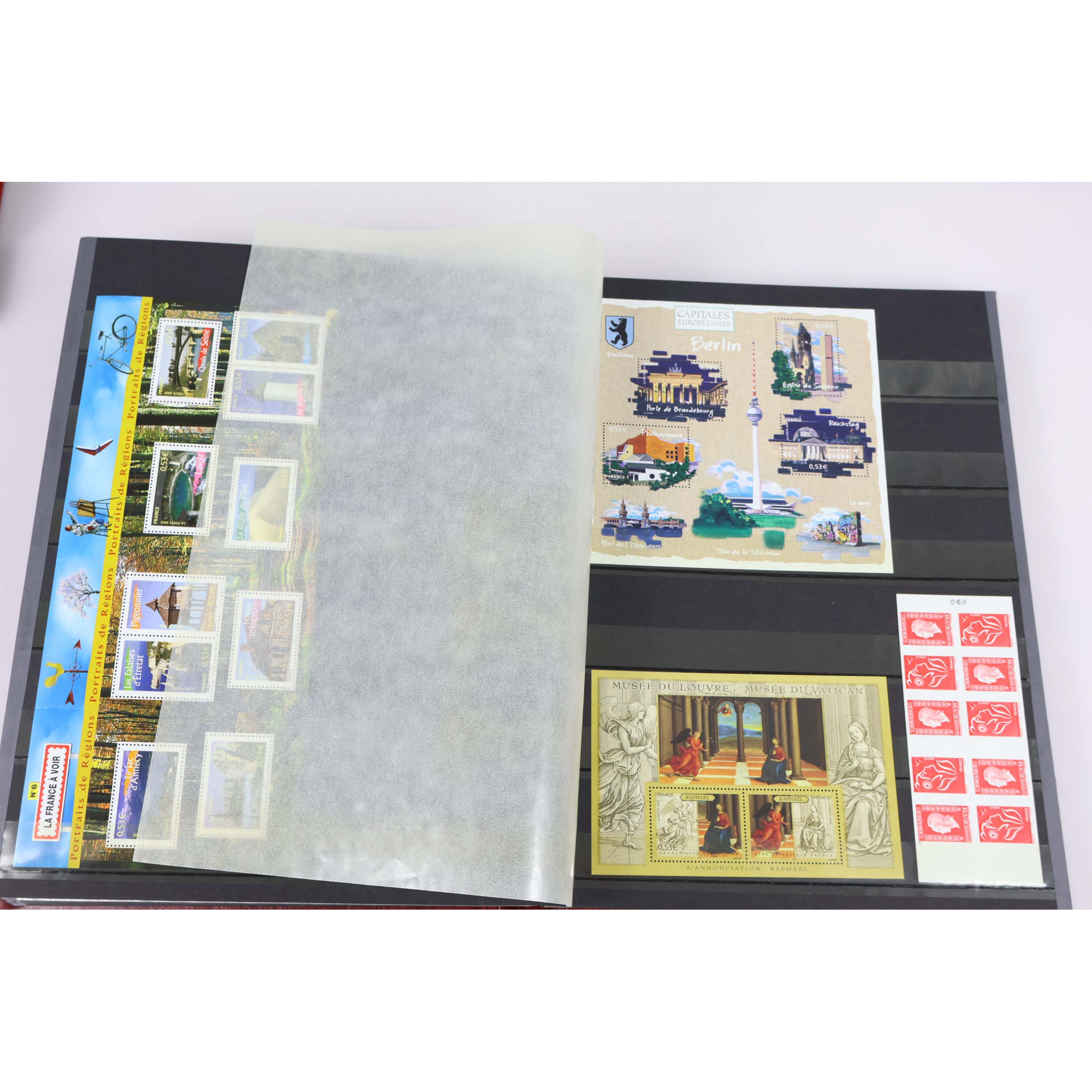 COLLECTION DE FRANCE DE 2001 À 2005, TIMBRES NEUFS** VALEUR FACIALE 365 EUROS