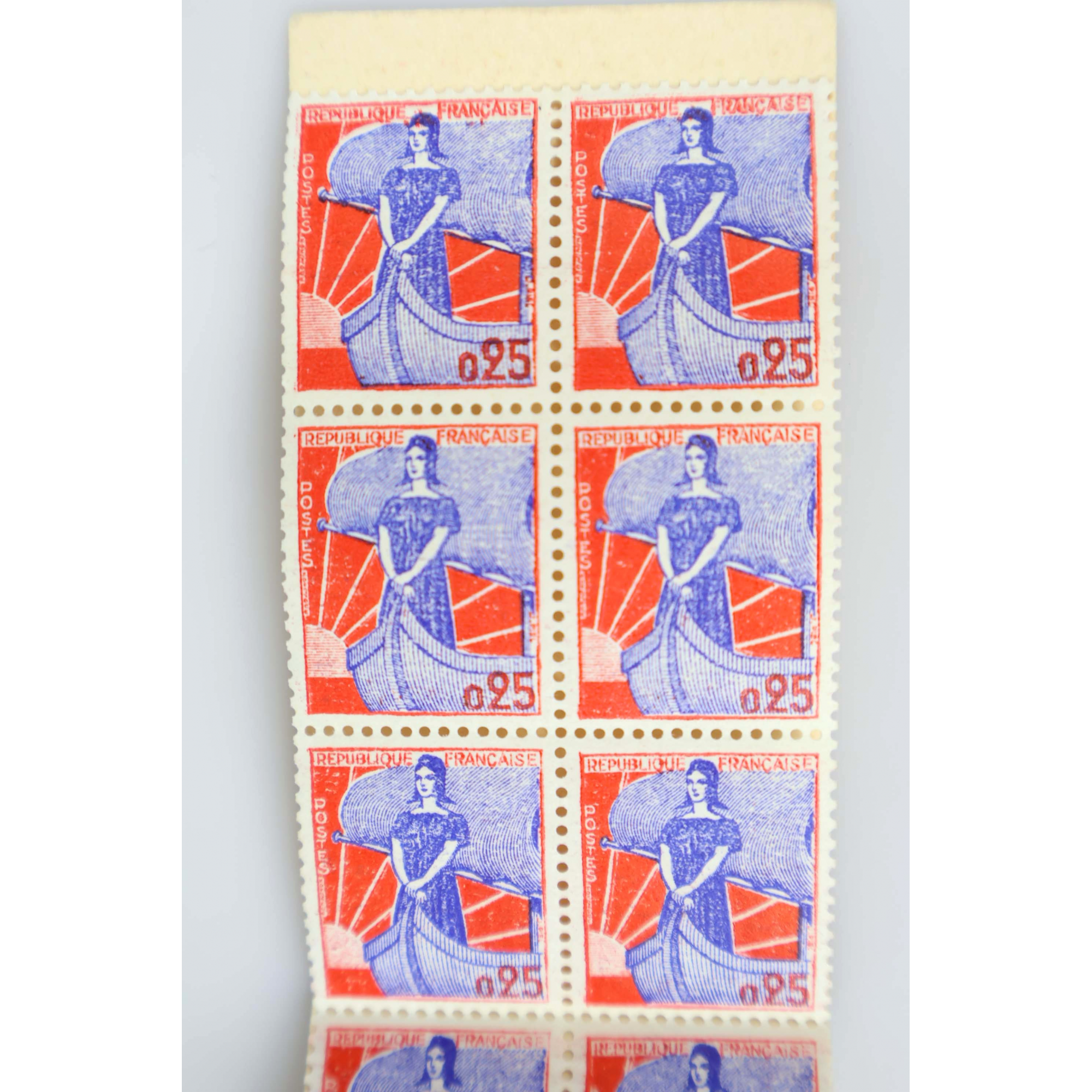 FRANCE, CARNET 1234-C 1, 8 TIMBRES POSTE NEUFS** TYPE MARIANNE A LA NEF