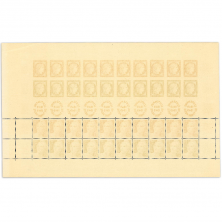 FRANCE, F380 FEUILLE TIMBRES NEUFS SANS CHARNIÈRE, CENTENAIRE DU TIMBRE - 1949