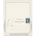 FRANCE, ENTIER POSTAL CARTE-LETTRE TS238-CL1 ANNÉE 2022