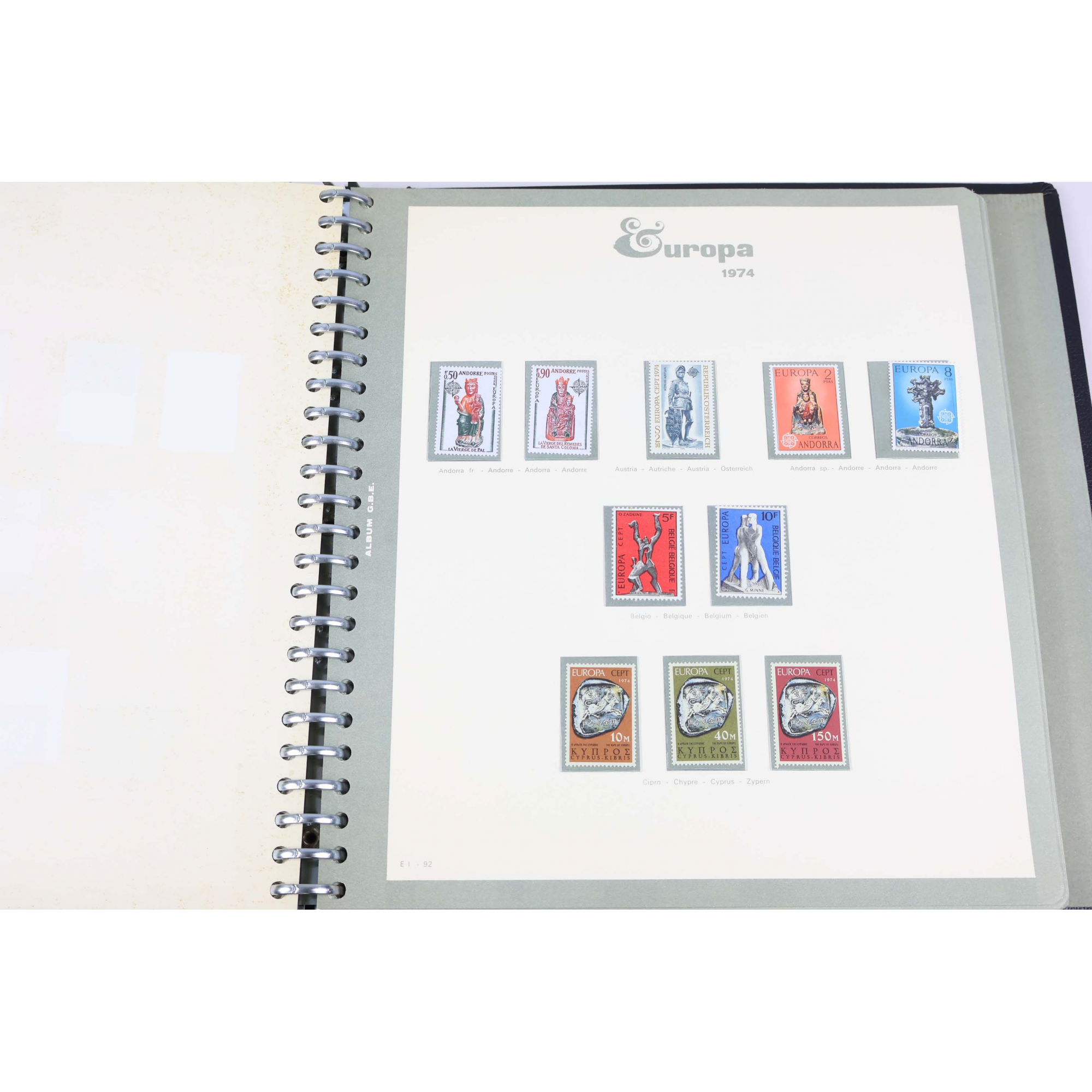 EUROPA, COLLECTION DE TIMBRES ANNÉES 1971 À 1975 COMPLET NEUFS** COTE ÉLEVÉE