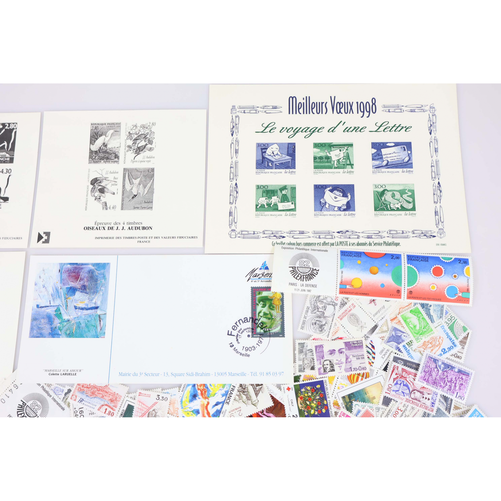 FRANCE, VALEUR FACIALE 100 EUROS, LOT DE TIMBRES POSTE EN FRANCS NEUFS**