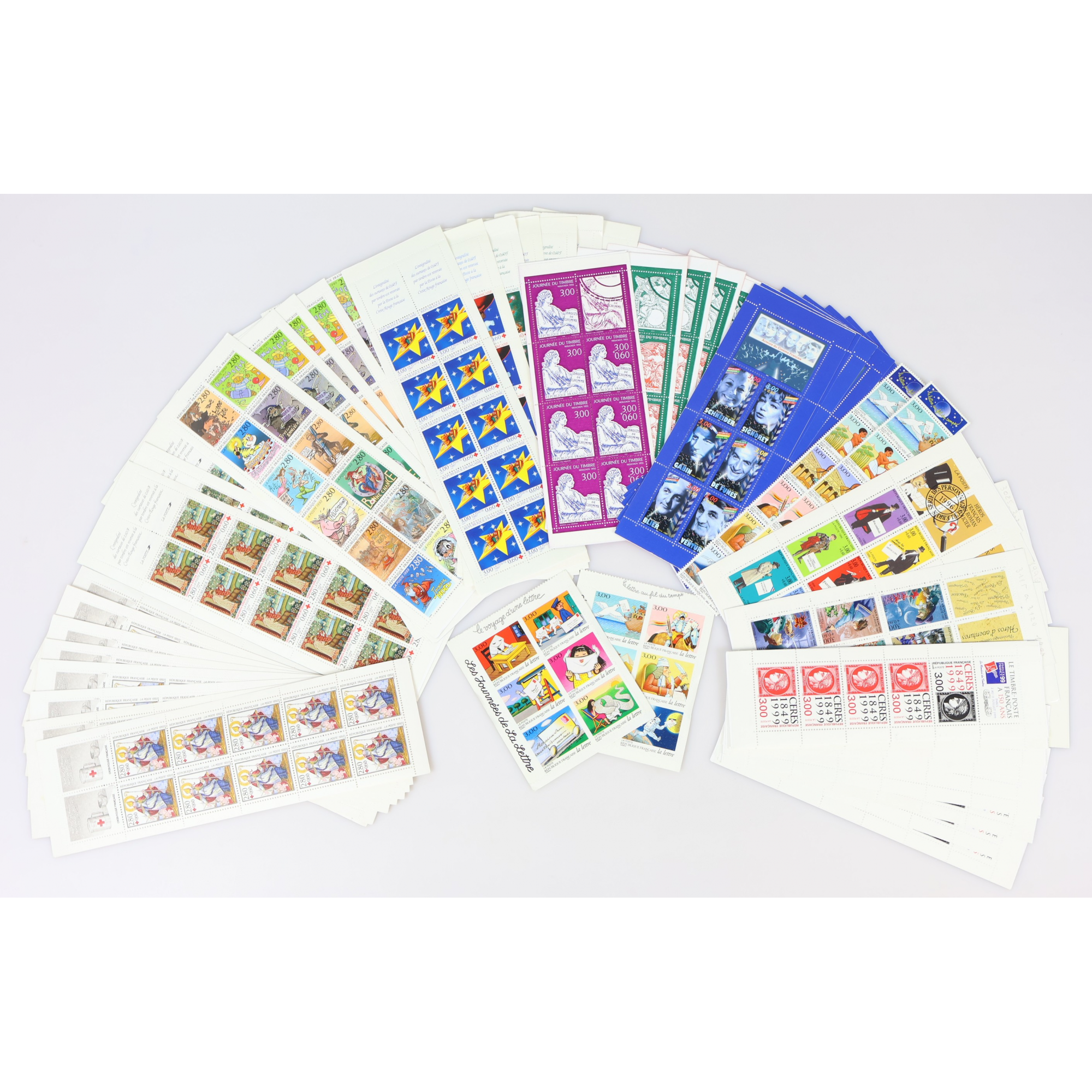 FRANCE, LOT DE 200 EUROS DE CARNETS EN FRANCS POUR AFFRANCHIR, TIMBRES NEUFS**