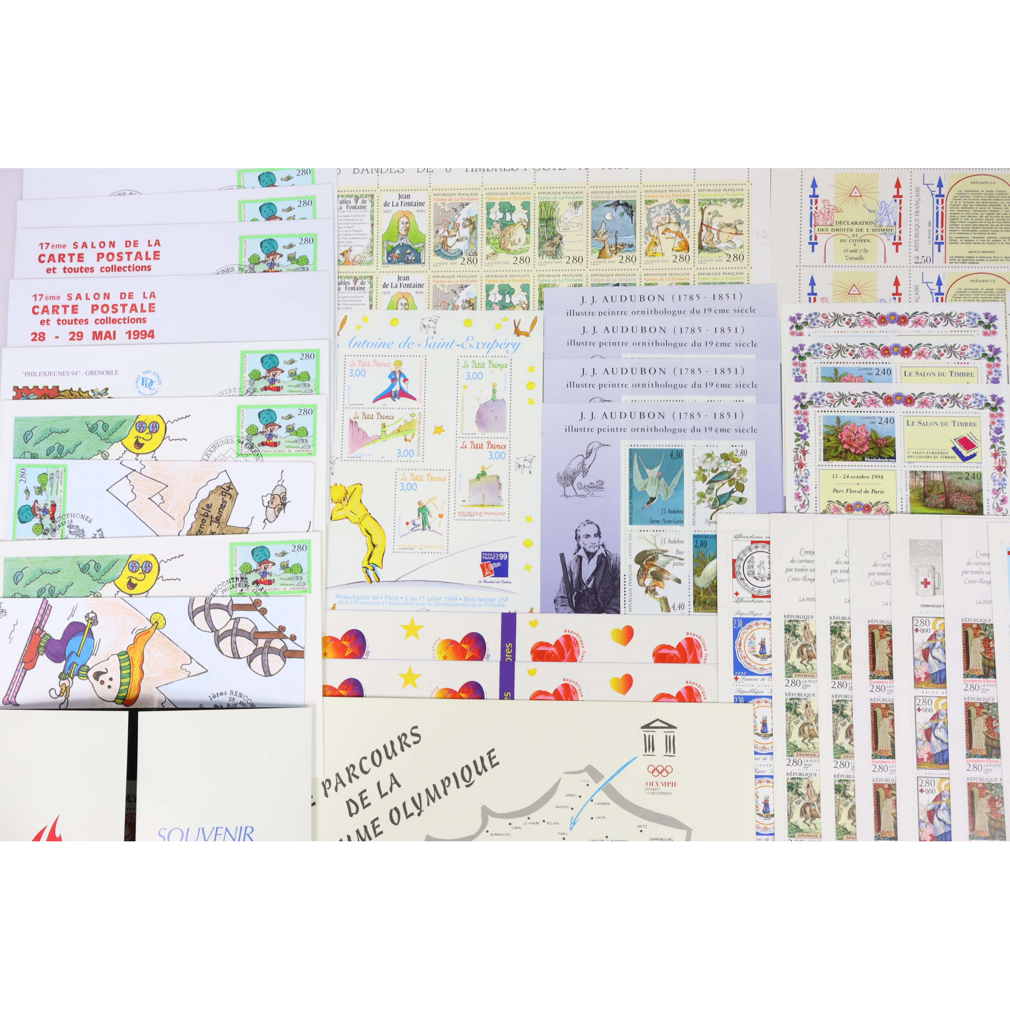 FRANCE, LOT DE CARNETS ET BLOCS EN FRANCS NEUFS** VALEUR FACIALE 94 EUROS