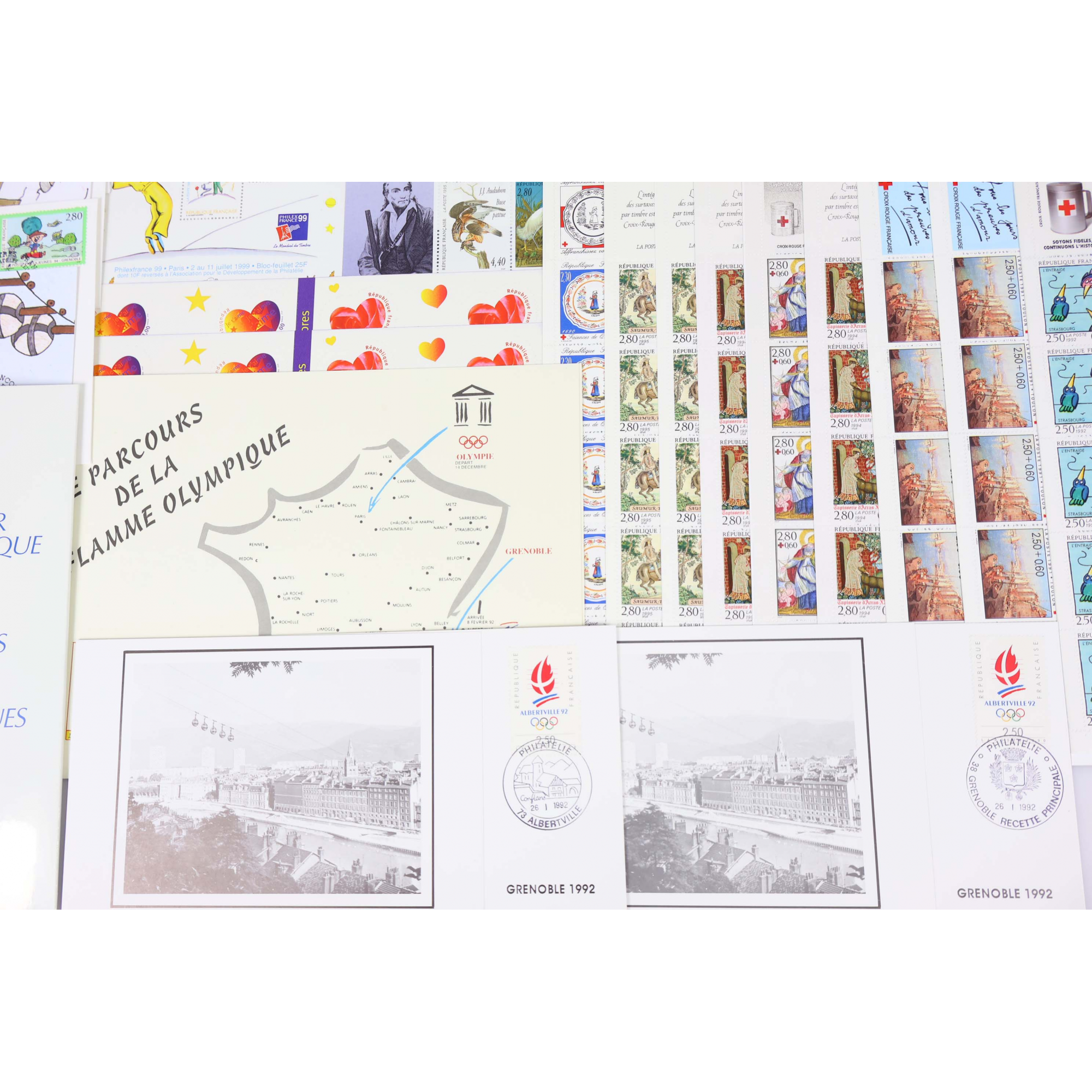 FRANCE, LOT DE CARNETS ET BLOCS EN FRANCS NEUFS** VALEUR FACIALE 94 EUROS