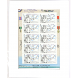 FRANCE, FEUILLE COLLECTOR F95a "COMMANDANT MOUCHOTTE" POSTE AERIENNE NEUF** 2023