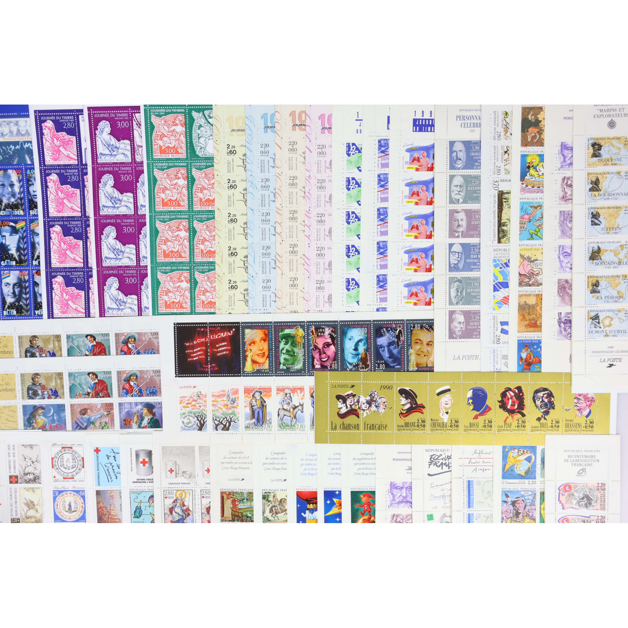 FRANCE, LOT DE CARNETS TIMBRES NEUFS** EN FRANCS VALEUR FACIALE 1000FFR