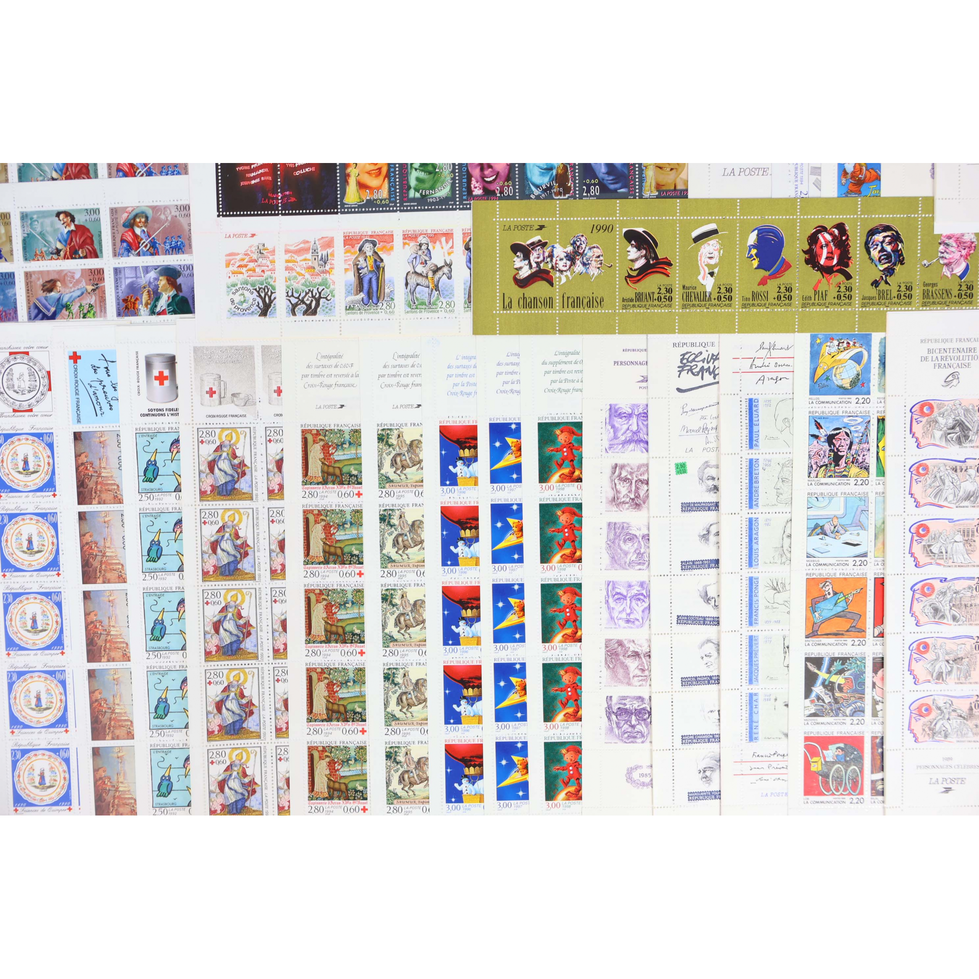 FRANCE, LOT DE CARNETS TIMBRES NEUFS** EN FRANCS VALEUR FACIALE 1000FFR