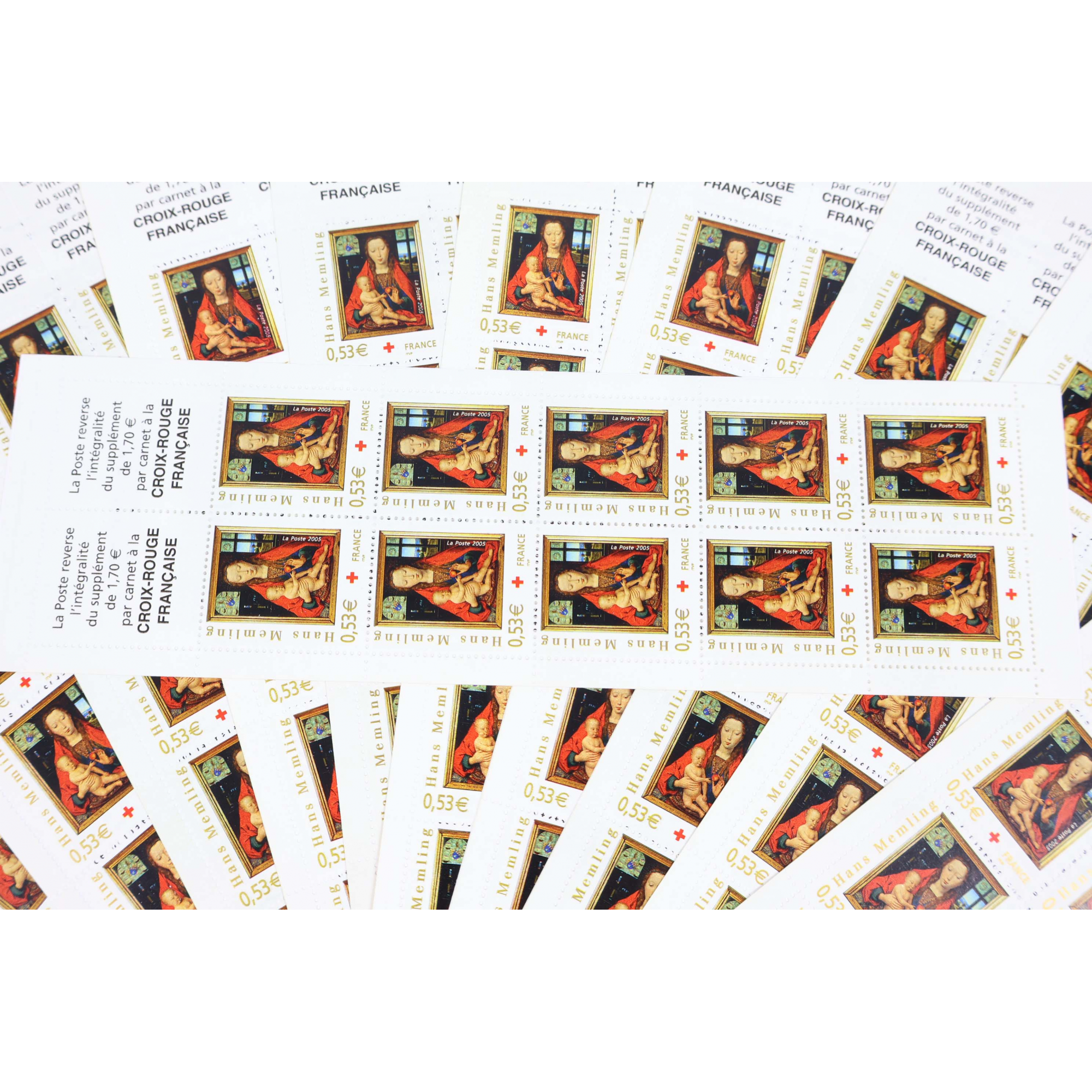 LOT 15 CARNETS CROIX ROUGE BC2054 TIMBRES NEUFS** 0.53€ X 10 FACIALE 79.5€