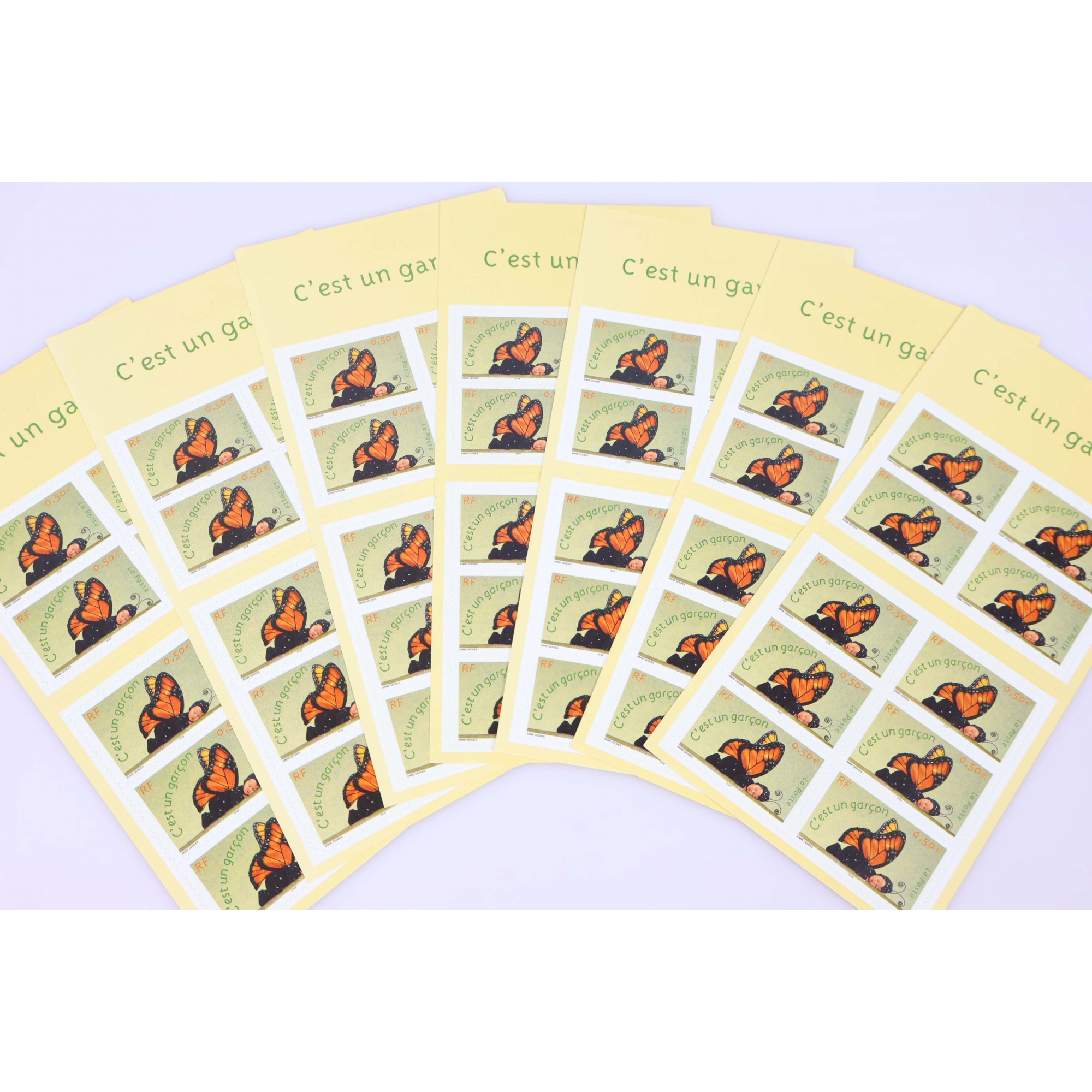 LOT 15 CARNETS AUTOADHÉSIFS BC41 GARCON TIMBRES NEUFS** 0.50€ X 10 FACIALE 75€