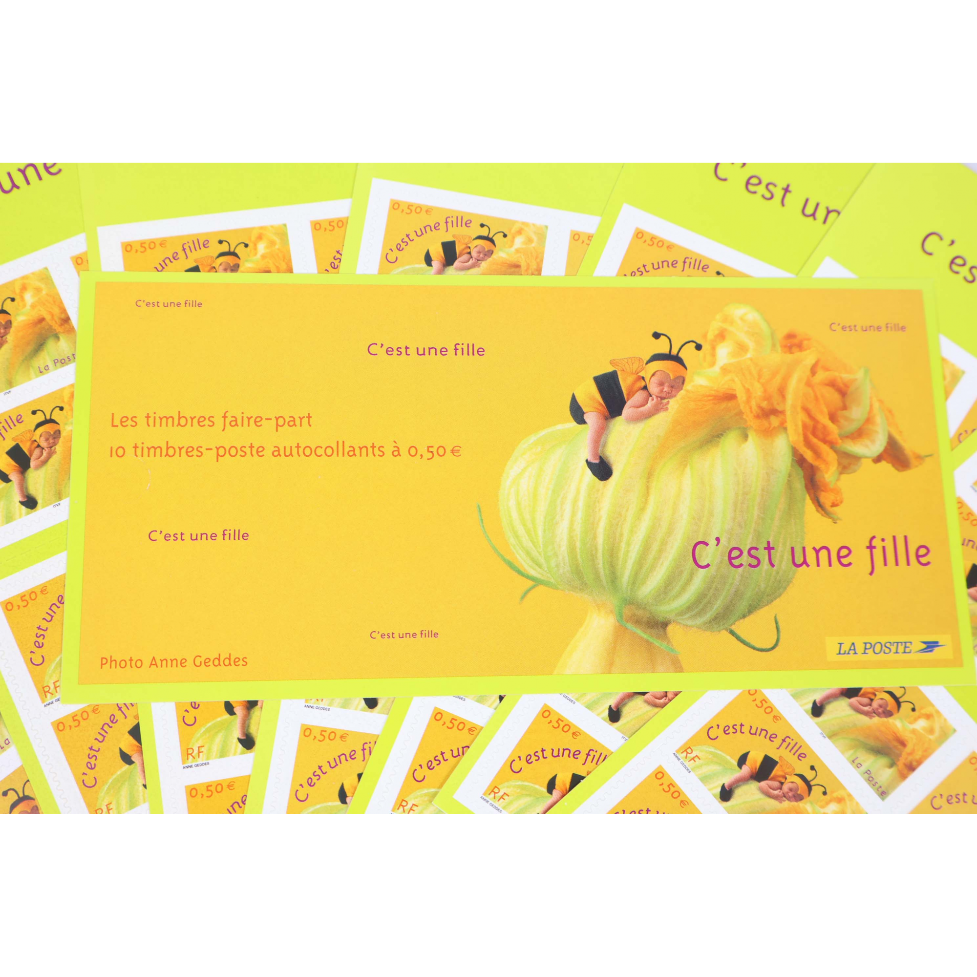 LOT 15 CARNETS AUTOADHÉSIFS BC40 FILLE TIMBRES NEUFS** 0.50€ X 10 FACIALE 75€