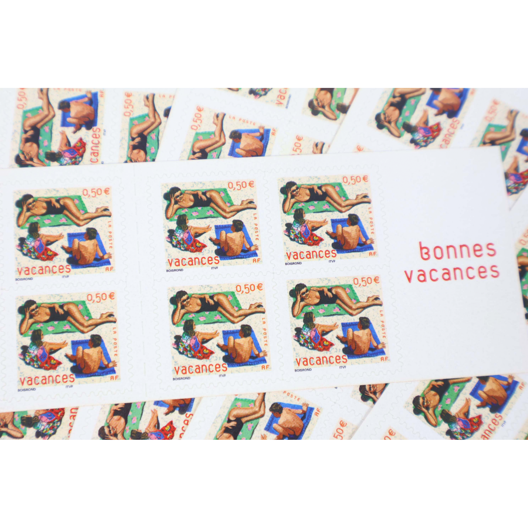LOT 15 CARNETS AUTOADHÉSIFS BC35 VACANCES TIMBRES NEUFS** 0.50€ X 10 FACIALE 75€
