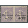 FRANCE, PAIRE DE TIMBRES N° 276 ET 276a VARIÉTÉ, CAISSE D'AMORTISSEMENT REGOMMÉS