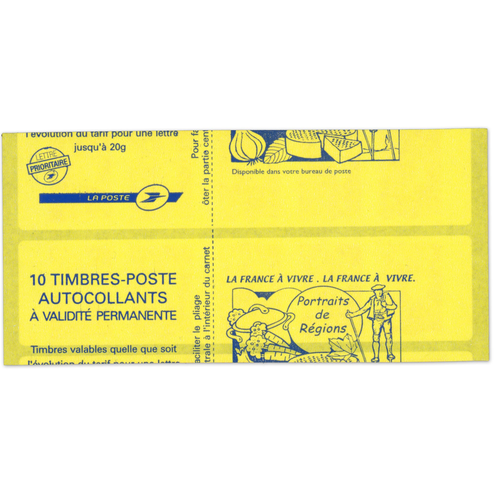 FRANCE CARNET N°4197-C4 TIMBRES AUTOADHÉSIFS VARIÉTÉ DÉCOUPE/COUVERTURE DÉCALÉES