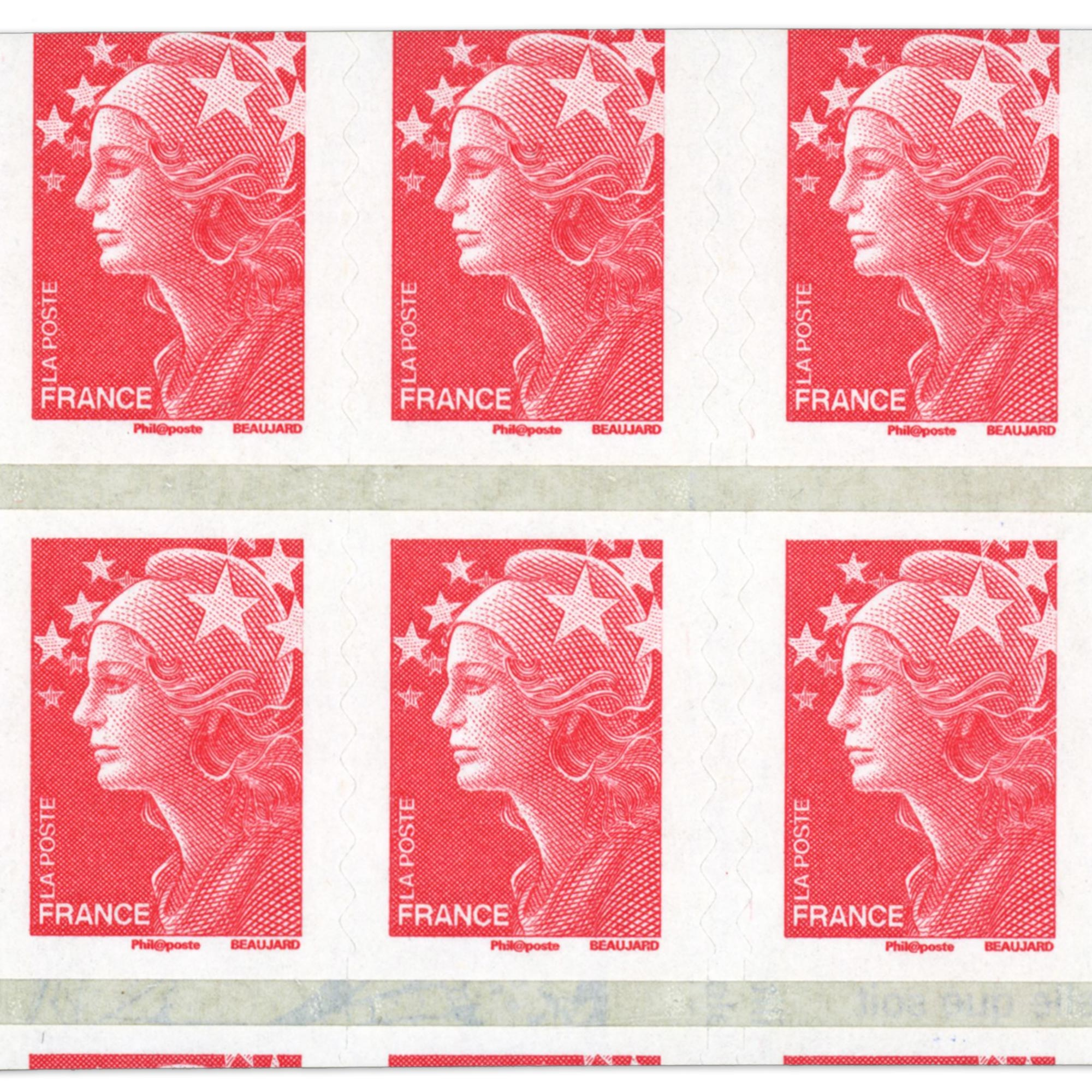 FRANCE CARNET N°4197-C4 TIMBRES AUTOADHÉSIFS VARIÉTÉ DÉCOUPE/COUVERTURE DÉCALÉES