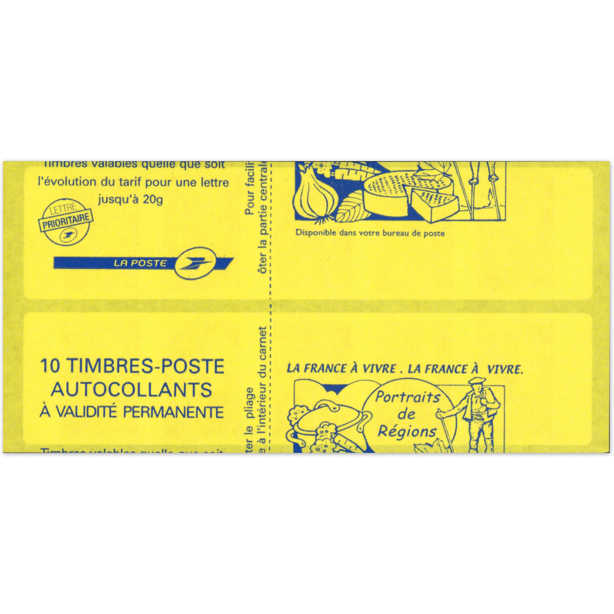 FRANCE CARNET N° 4197-C4 AVEC NUMÉROS TIMBRES AUTOADH VARIÉTÉ COUVERTURE DÉCALÉE