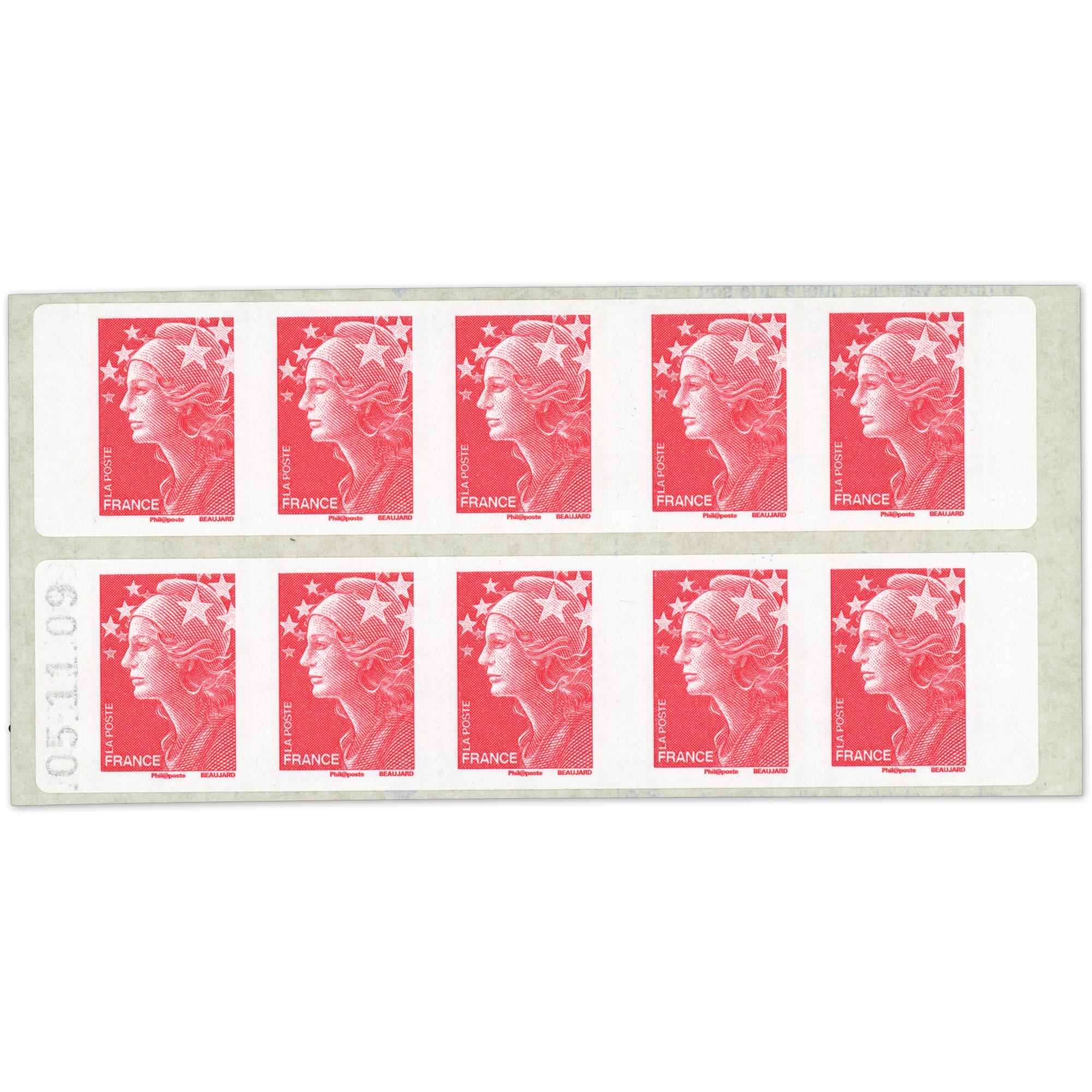 FRANCE CARNET N° 4197-C9 AVEC DATE, TIMBRES AUTOADH VARIÉTÉ COUVERTURE DÉCALÉE