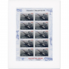 FRANCE, PA N° F92a CHASSEUR DEWOITINE LUXE FEUILLE COLLECTOR 10 TIMBRES - 2022