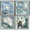 MONACO POSTE AÉRIENNE SÉRIE OISEAUX N° 55 À 58 TIMBRES NEUFS** SIGNÉS CALVES 1955