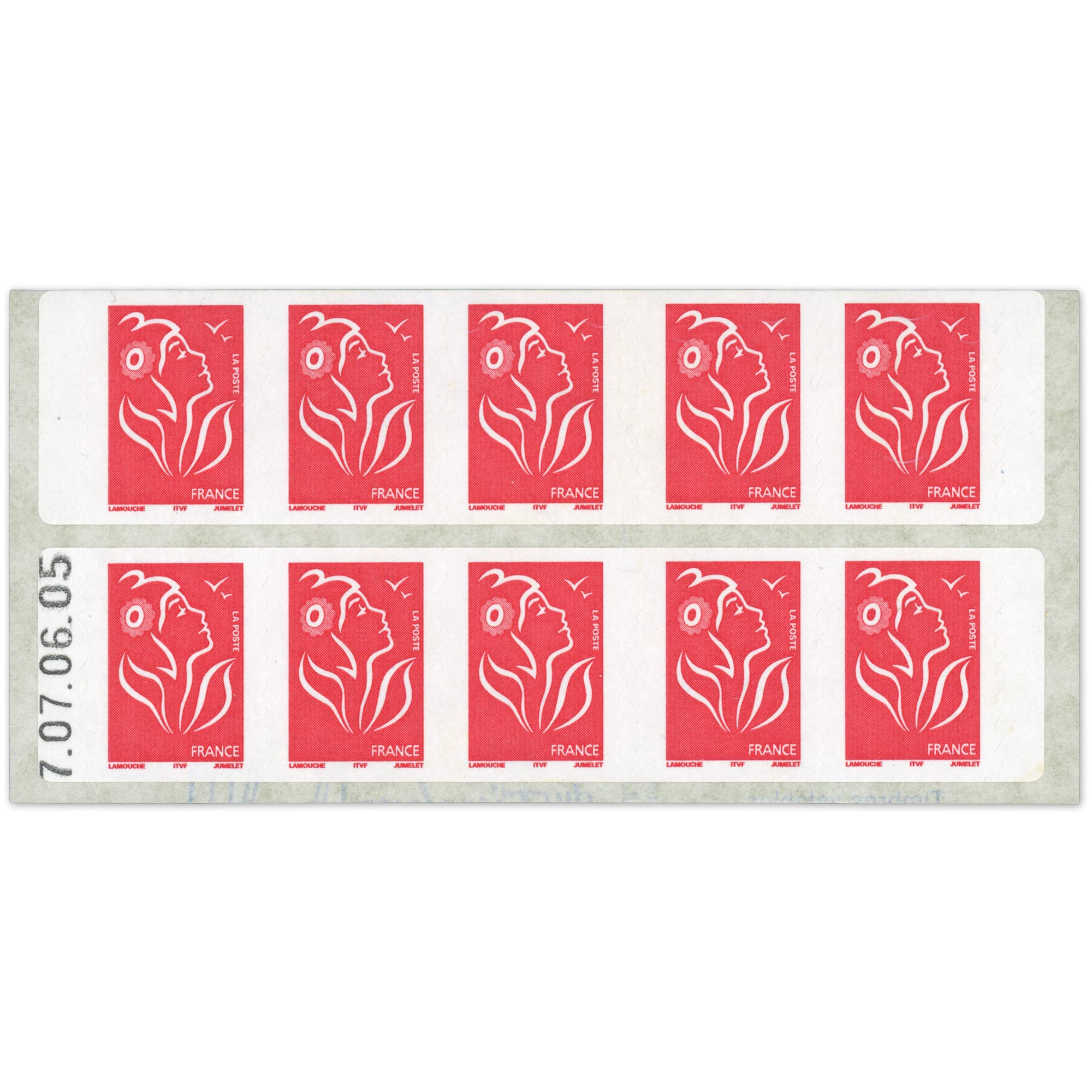 CARNET TIMBRES FRANCE, N° 3744-C2 VARIÉTÉ COUVERTURE DÉCALÉE, MARIANNE LAMOUCHE