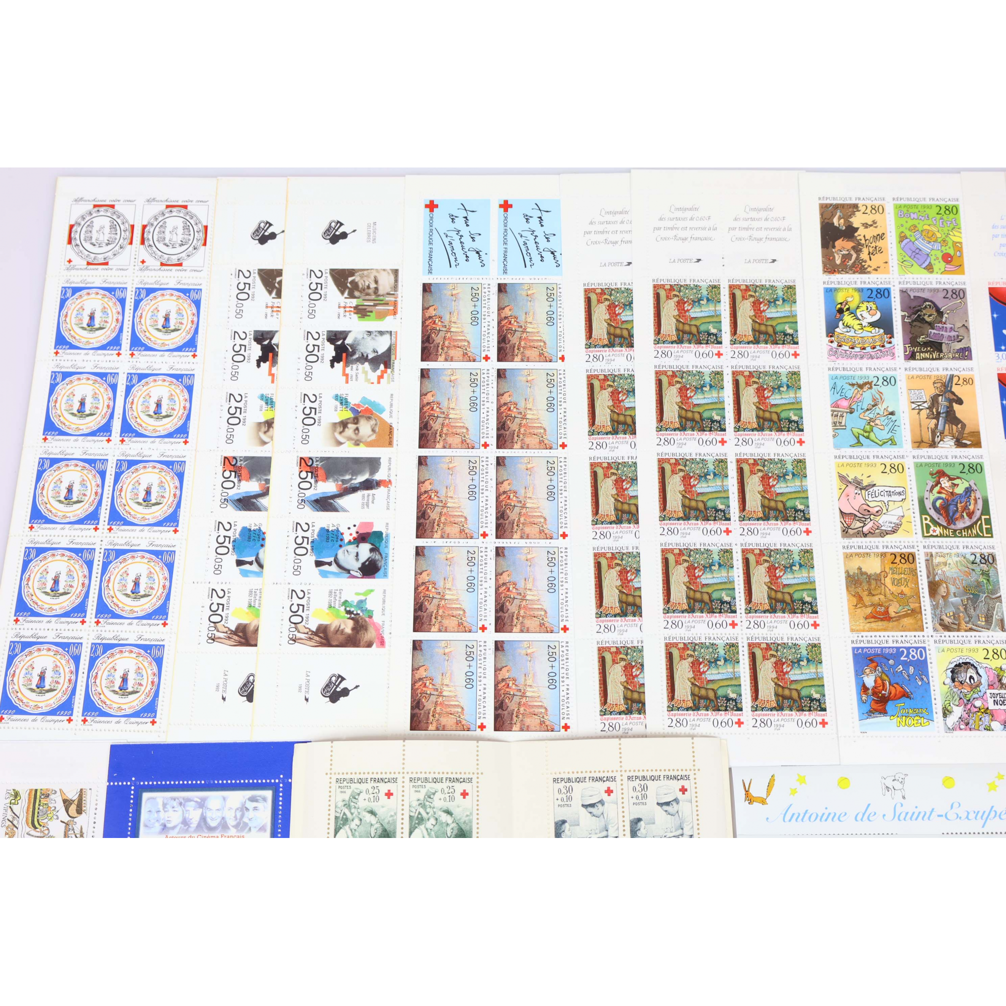 LOT TIMBRES EN FRANCS POUR AFFRANCHIR, BLOCS/CARNETS NEUFS, VALEUR FACIALE 100€