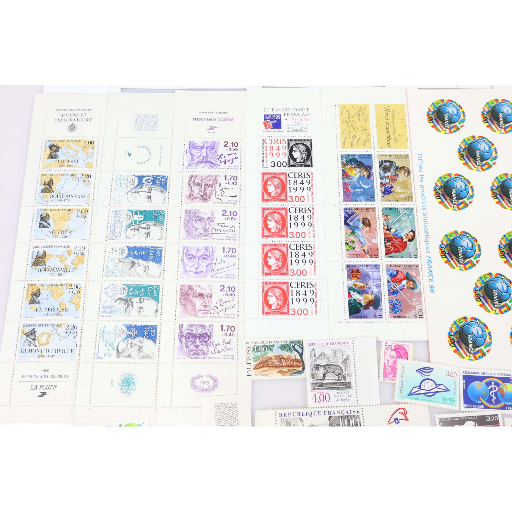 LOT TIMBRES EN FRANCS POUR AFFRANCHIR, VRAC/CARNETS NEUFS, VALEUR FACIALE 100€
