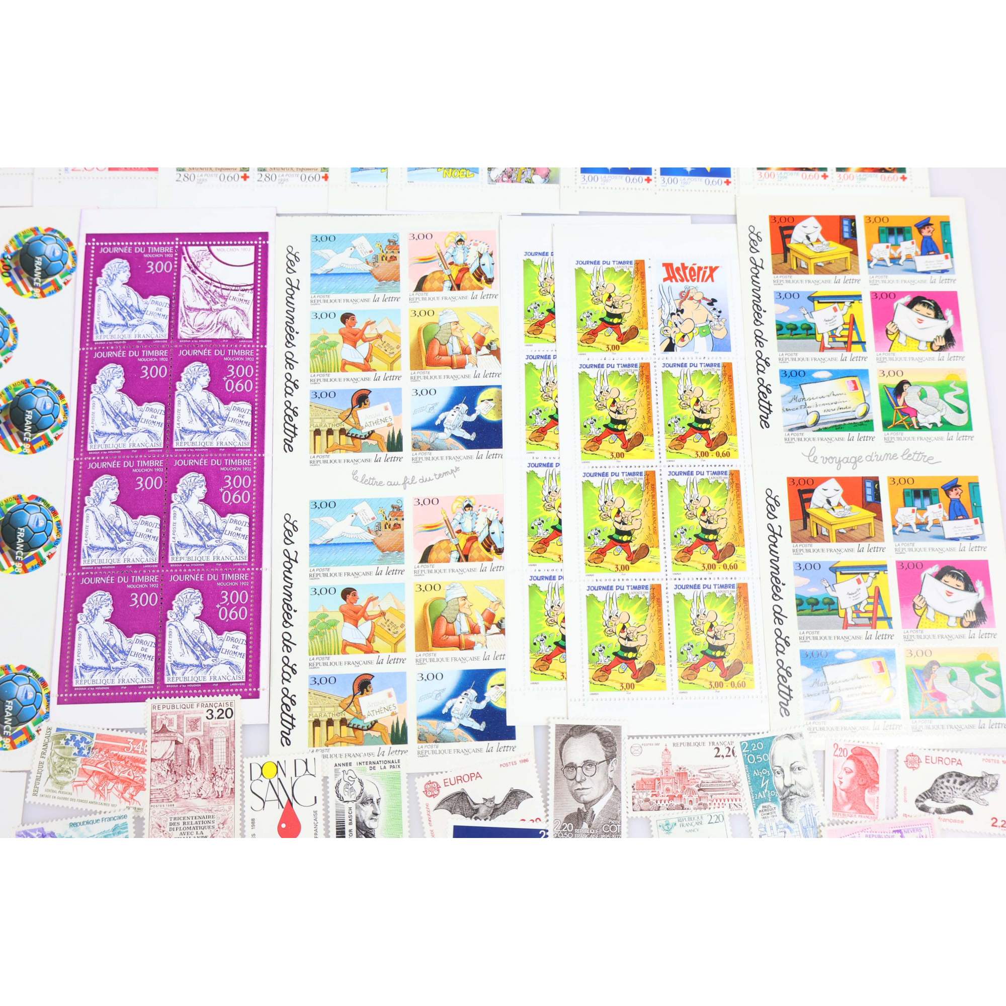 LOT TIMBRES EN FRANCS POUR AFFRANCHIR, VRAC/CARNETS NEUFS, VALEUR FACIALE 100€