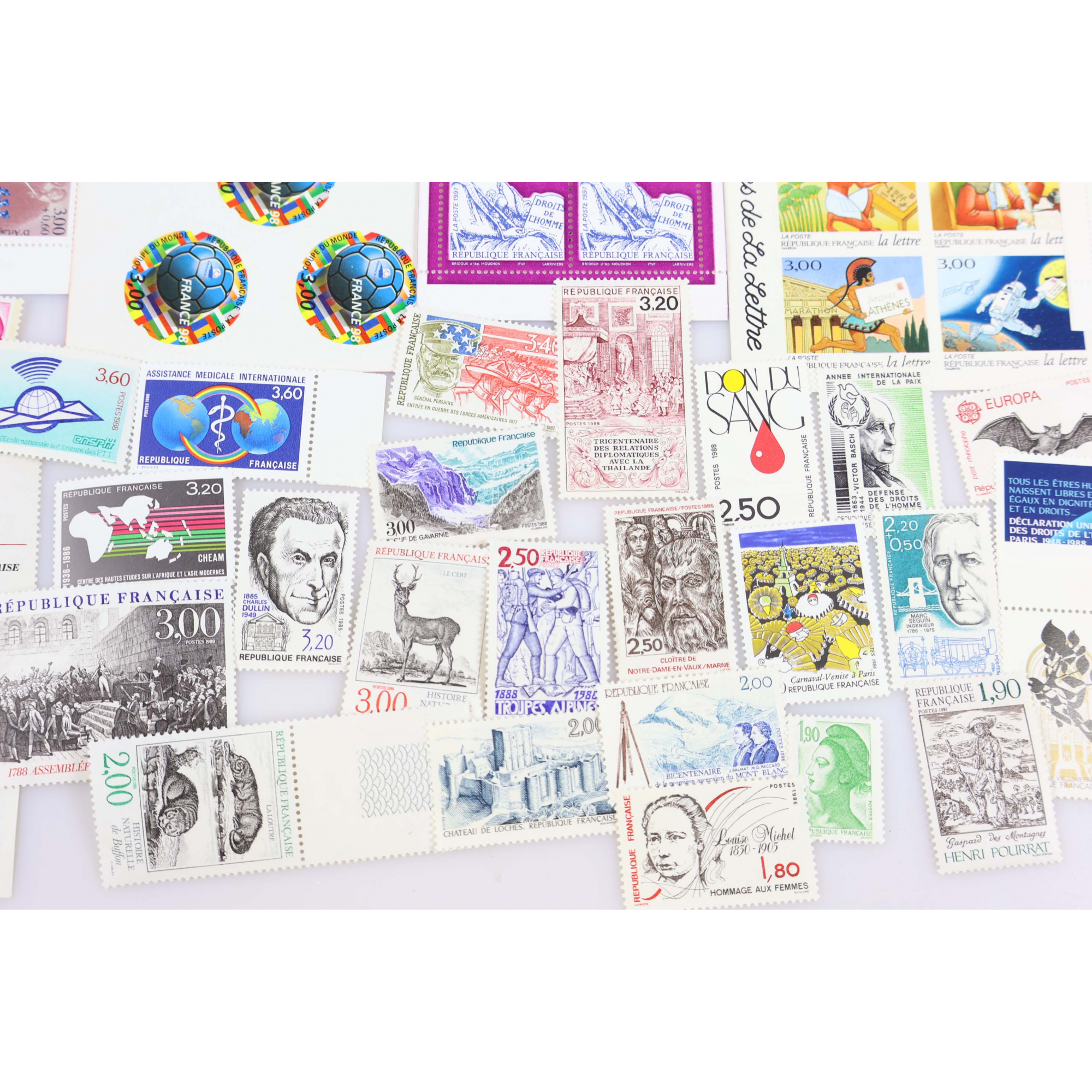 LOT TIMBRES EN FRANCS POUR AFFRANCHIR, VRAC/CARNETS NEUFS, VALEUR FACIALE 100€