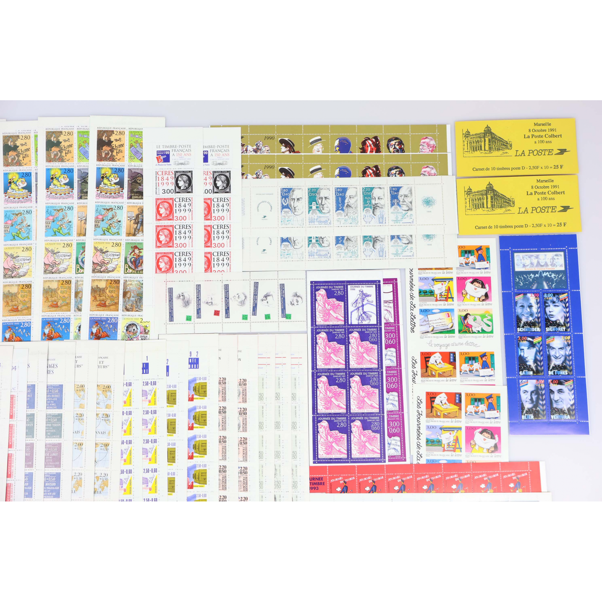 FRANCE, LOT DE CARNETS EN FRANCS TIMBRES NEUFS** VALEUR FACIALE 1230 FFr
