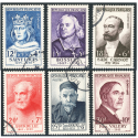 FRANCE, TIMBRES POSTE N° 989 À 994 OBLITÉRÉS "SÉRIE PAUL VALERY" 1954