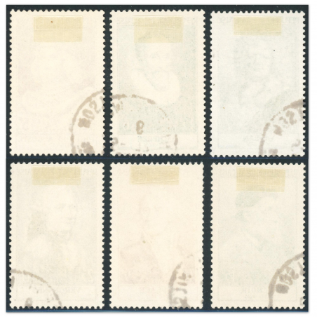 FRANCE, TIMBRES N° 1027 À 1032 CÉLÉBRITÉS "SÉRIE RENOIR", OBLITÉRÉS - 1955