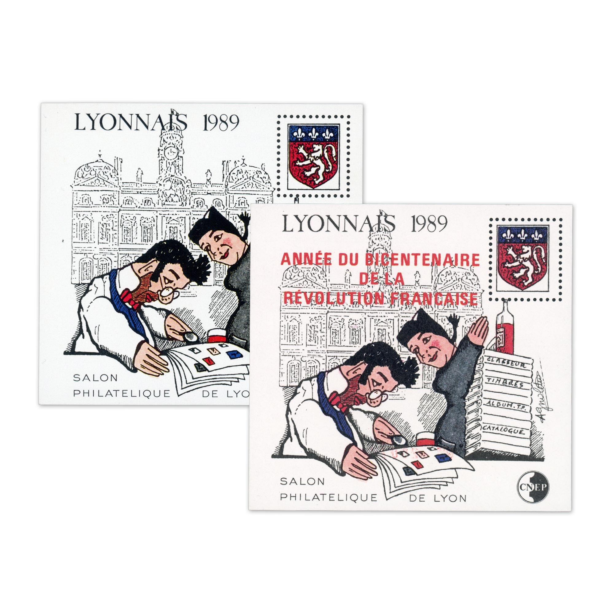 BLOCS CNEP YT 10 ET 11 - FRANCE 1989 - NEUFS LUXE - SALON PHILATÉLIQUE DE LYON