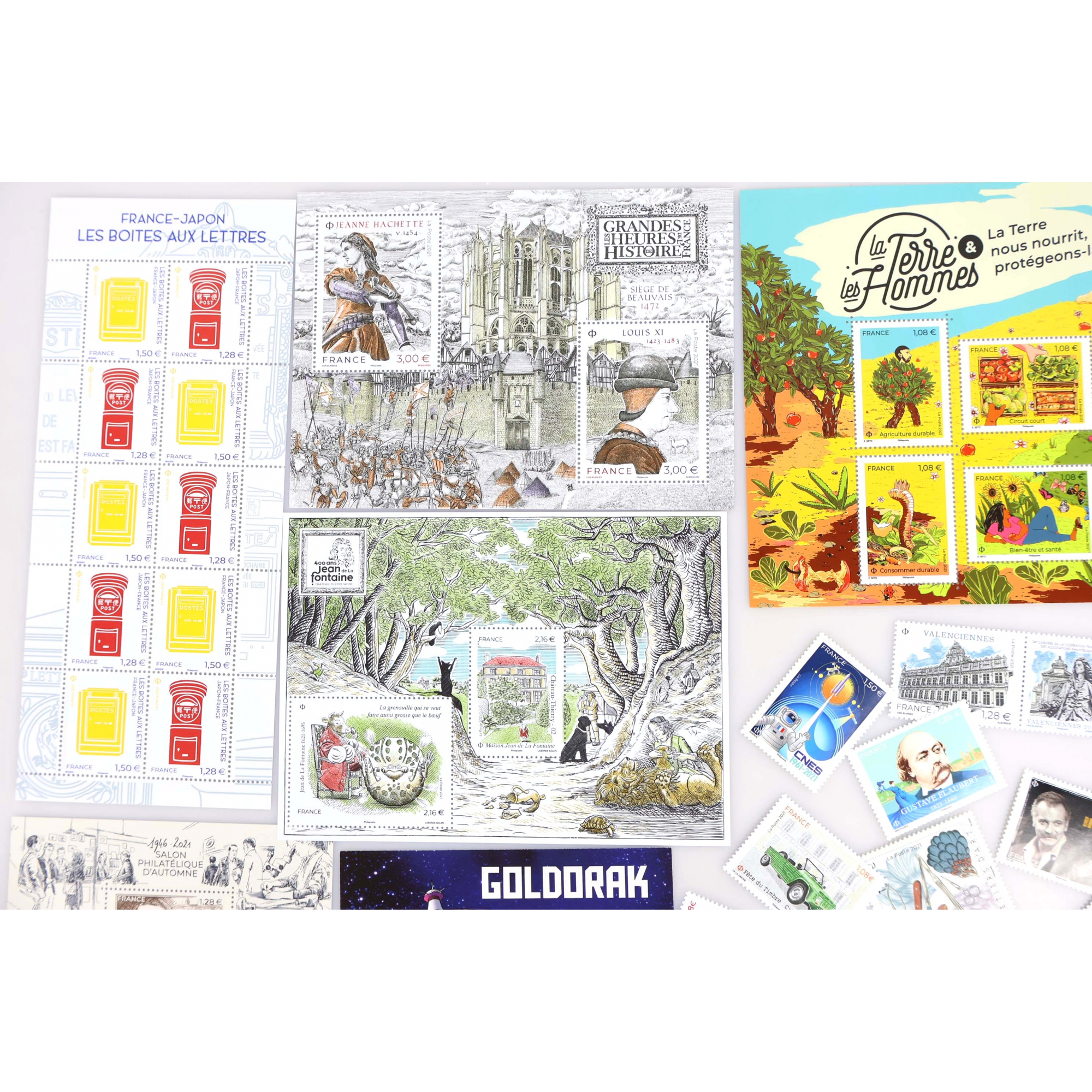 TIMBRES POSTE FRANCE ANNEE 2021 TIMBRES ET BLOCS-FEUILLETS NEUFS** FACIALE 57€