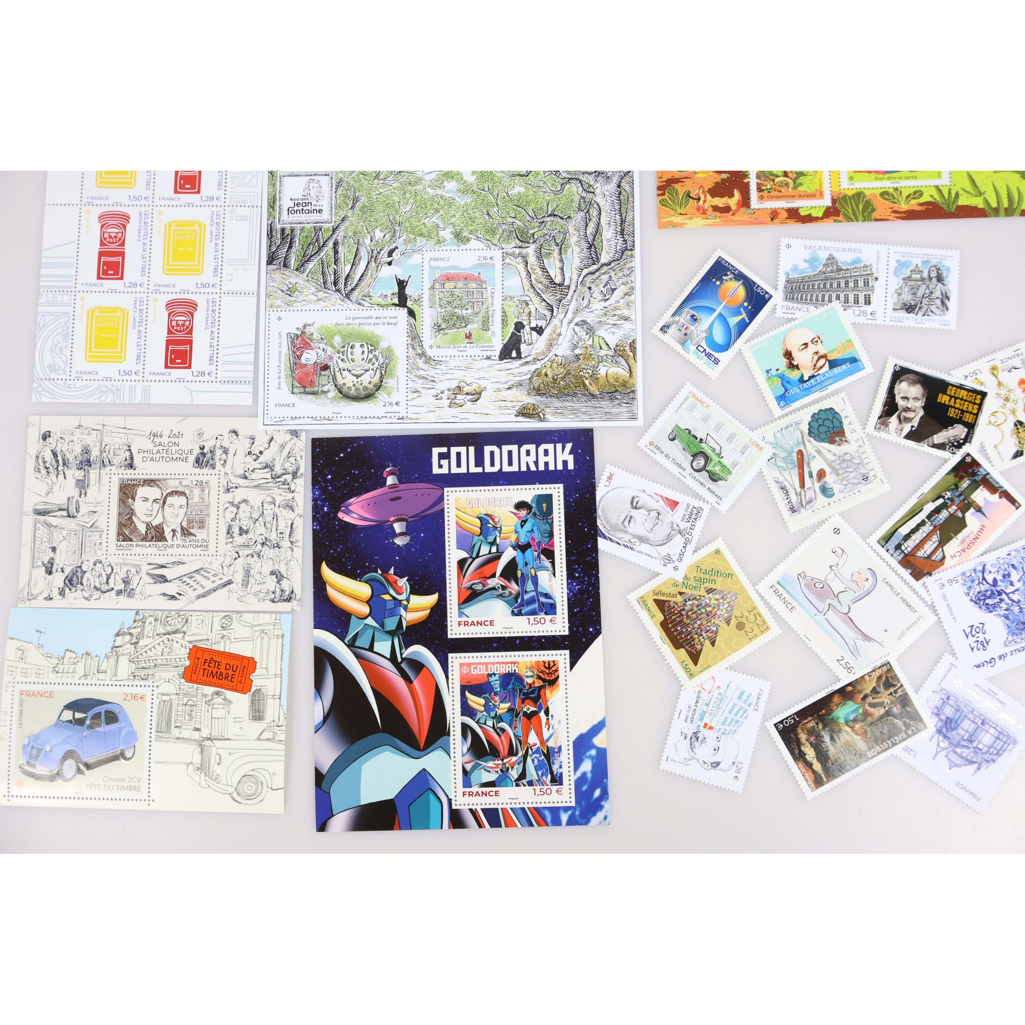 TIMBRES POSTE FRANCE ANNEE 2021 TIMBRES ET BLOCS-FEUILLETS NEUFS** FACIALE 57€