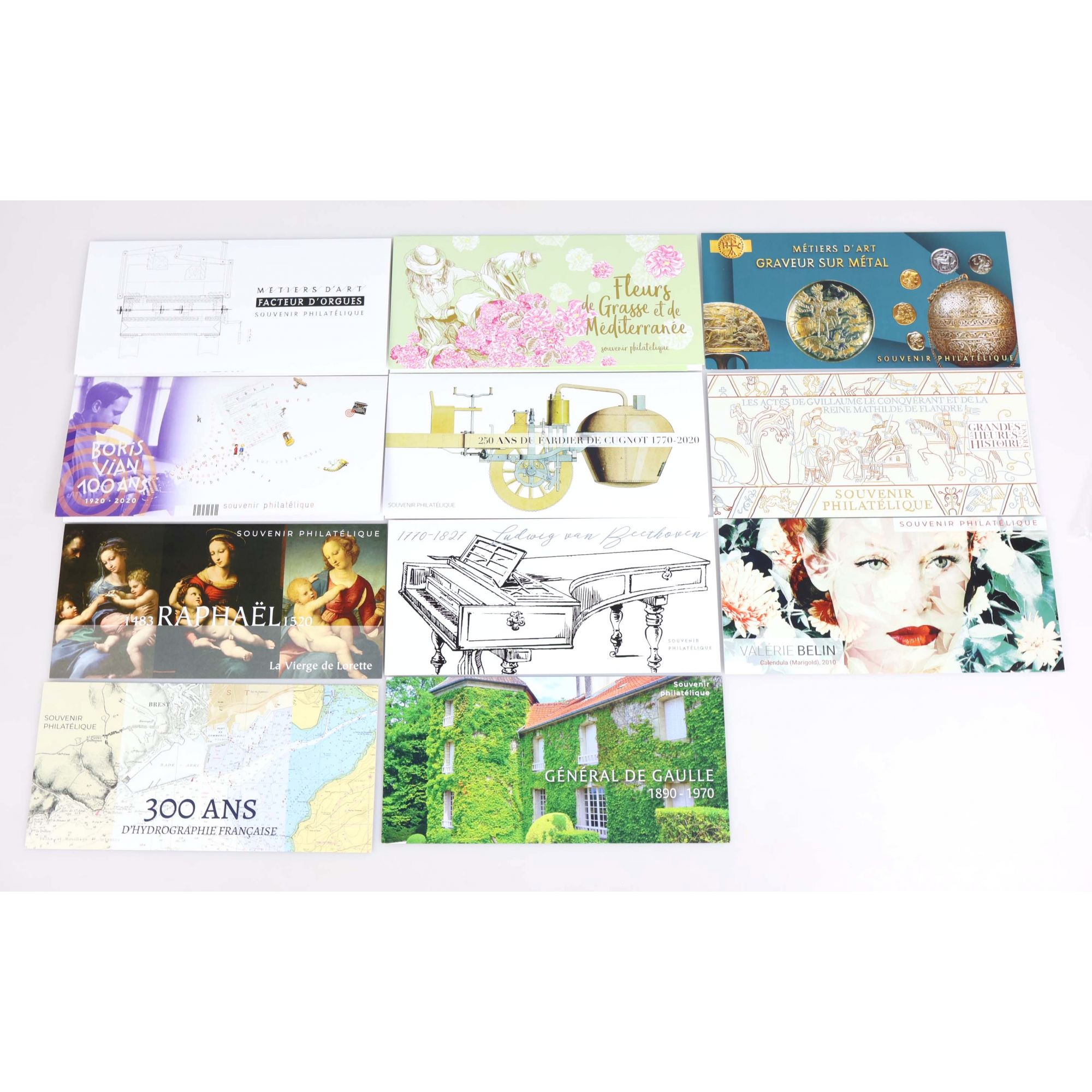 TIMBRES FRANCE BLOCS SOUVENIRS ANNEE COMPLETE 2020 NEUFS 12 BLOCS AVEC POCHETTES
