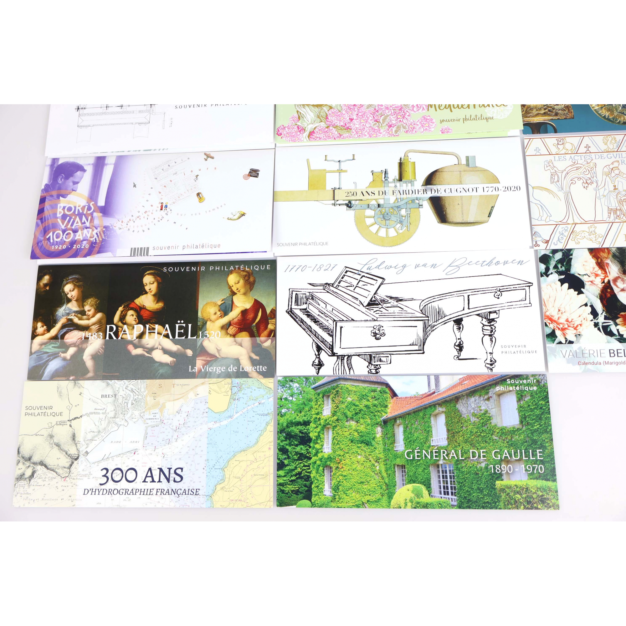 TIMBRES FRANCE BLOCS SOUVENIRS ANNEE COMPLETE 2020 NEUFS 12 BLOCS AVEC POCHETTES