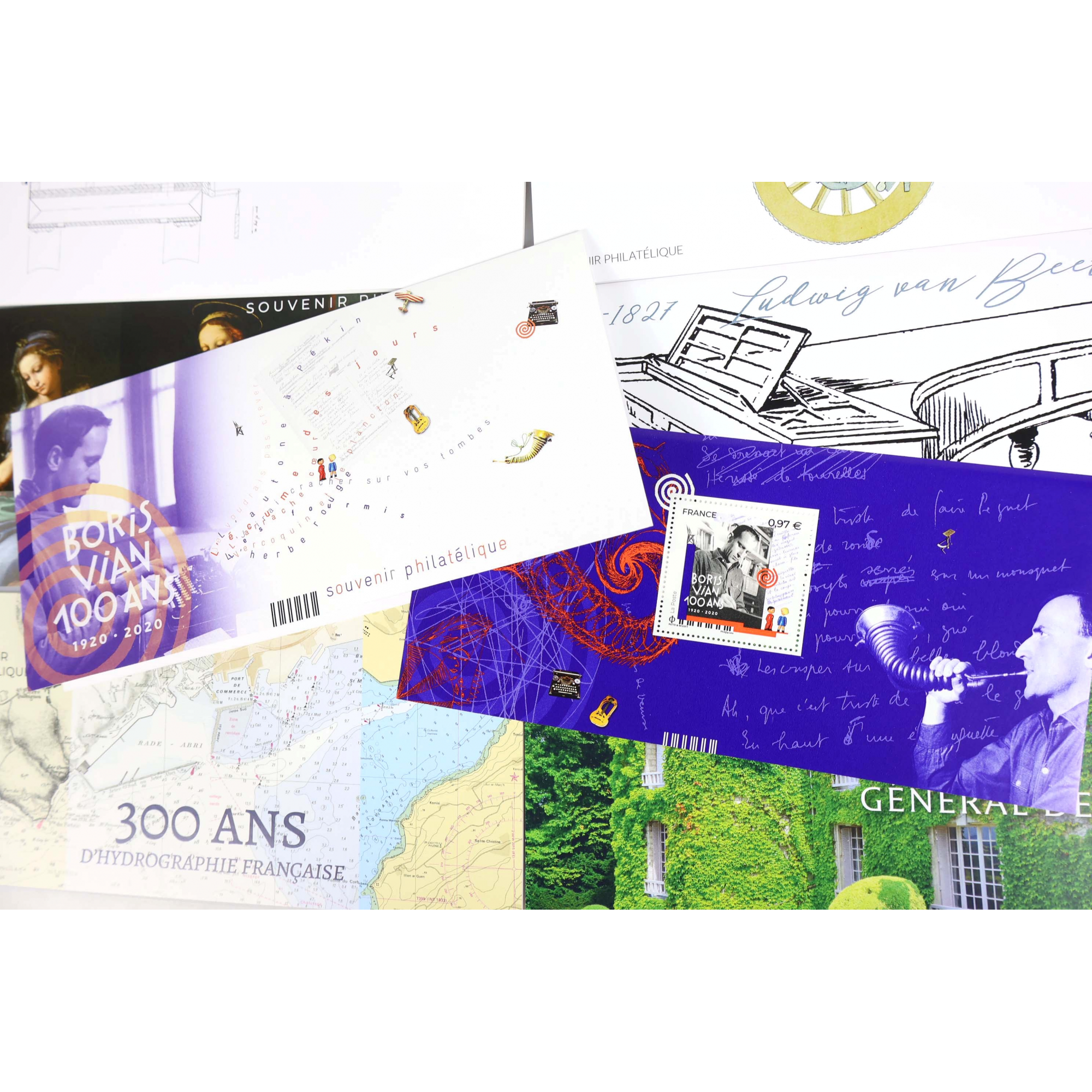 TIMBRES FRANCE BLOCS SOUVENIRS ANNEE COMPLETE 2020 NEUFS 12 BLOCS AVEC POCHETTES