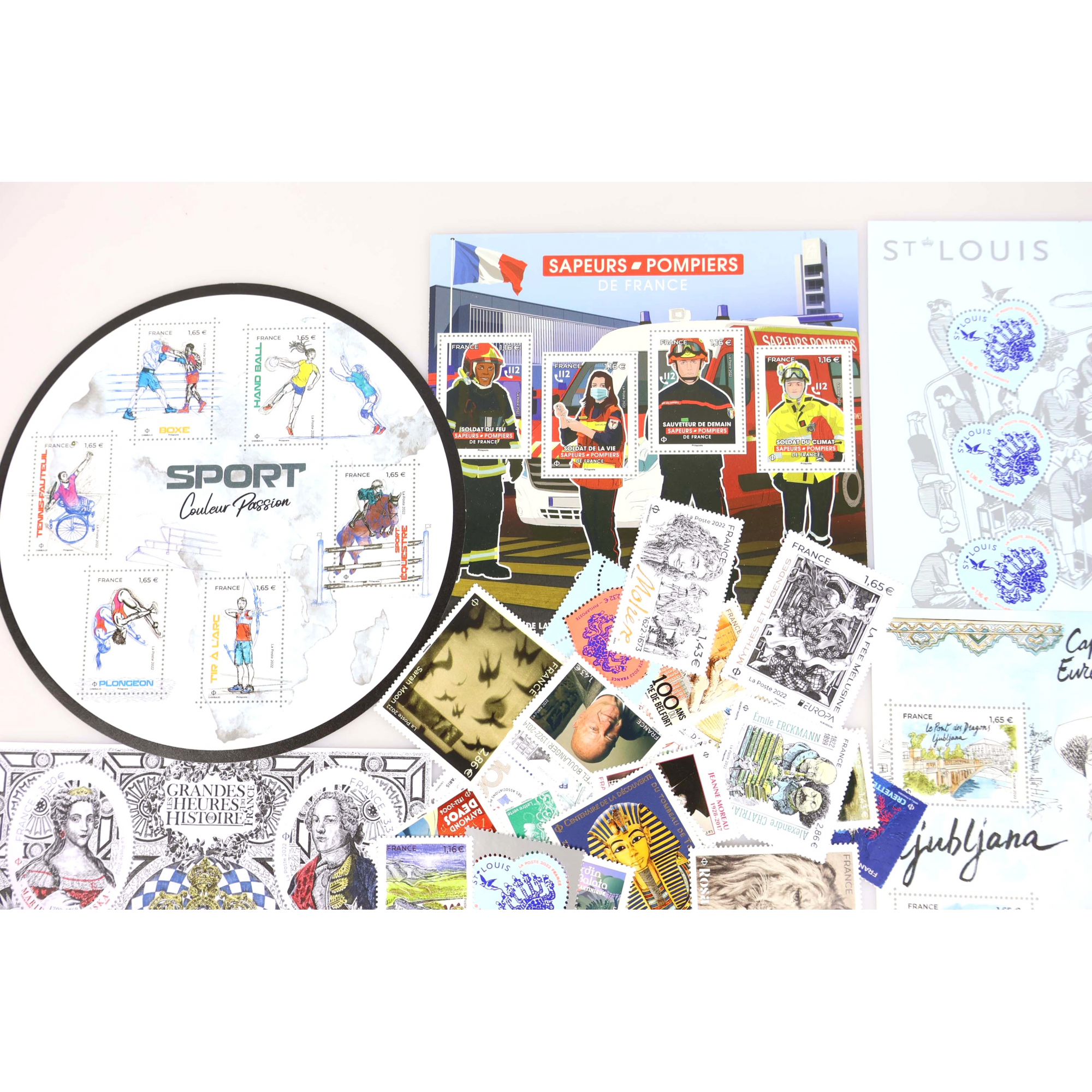 TIMBRES POSTE FRANCE ANNÉE 2022 TIMBRES ET BLOCS-FEUILLETS NEUFS** FACIALE 94€