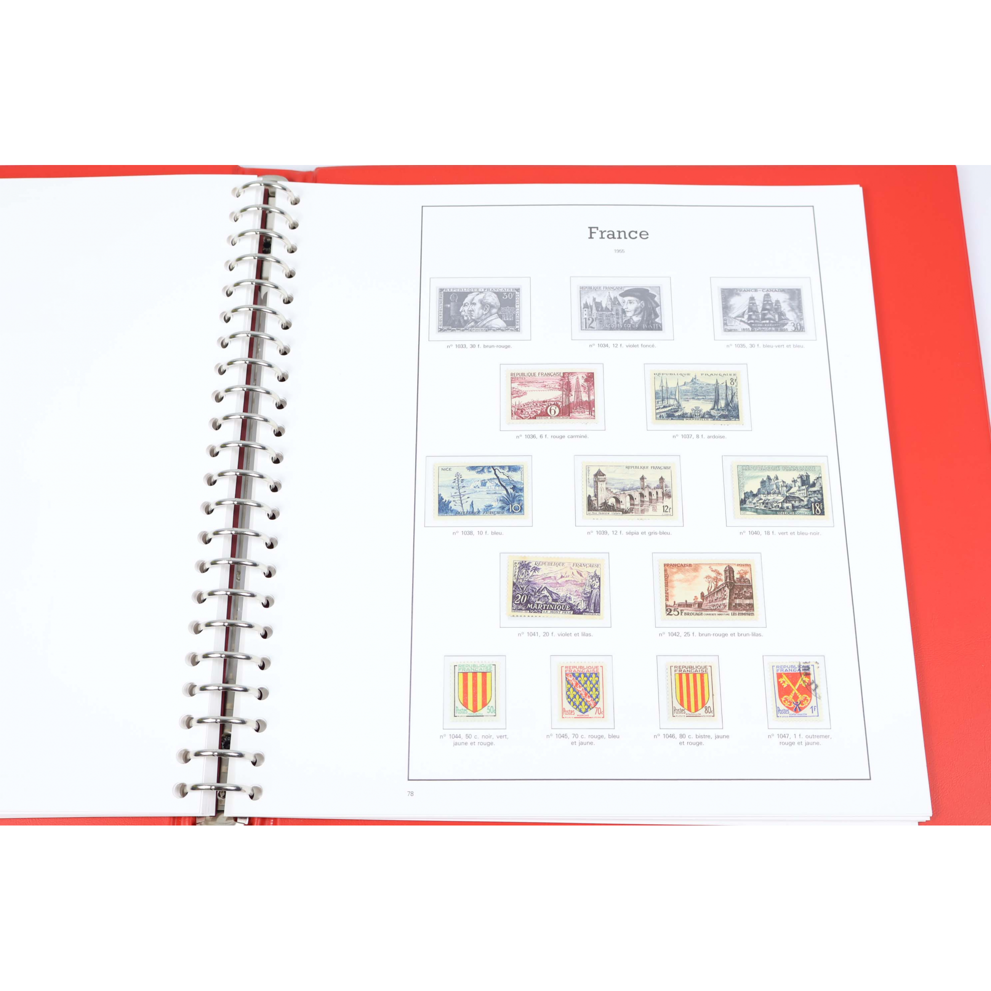 CLASSEUR HAUT DE GAMME YT 1945 À 1959 PAGINATION COMPLÈTE AVEC TIMBRES