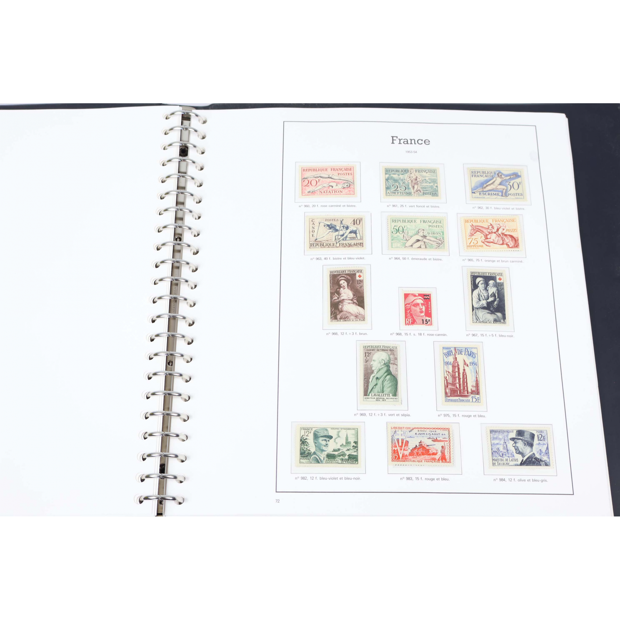 COLLECTION DE FRANCE DE 1945 À 1959 TIMBRES NEUFS, HUMIDITÉ PRÉSENTE, PRIX BAS