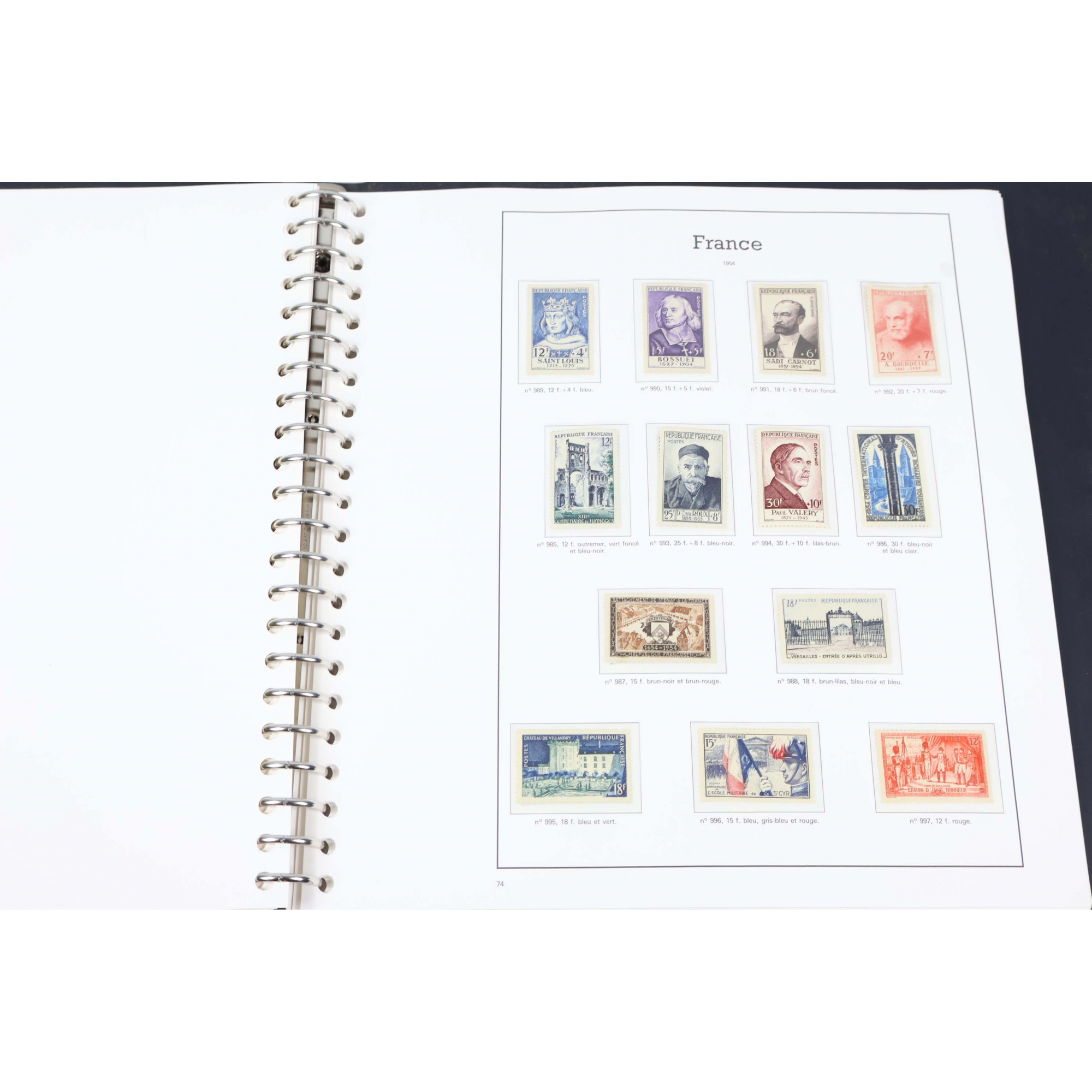 COLLECTION DE FRANCE DE 1945 À 1959 TIMBRES NEUFS, HUMIDITÉ PRÉSENTE, PRIX BAS