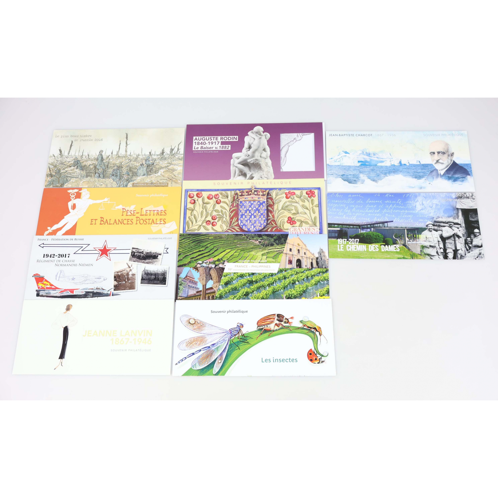 COLLECTION BLOCS SOUVENIRS FRANCE 2017 ANNÉE COMPLÈTE N° 132 À 141 NEUFS**