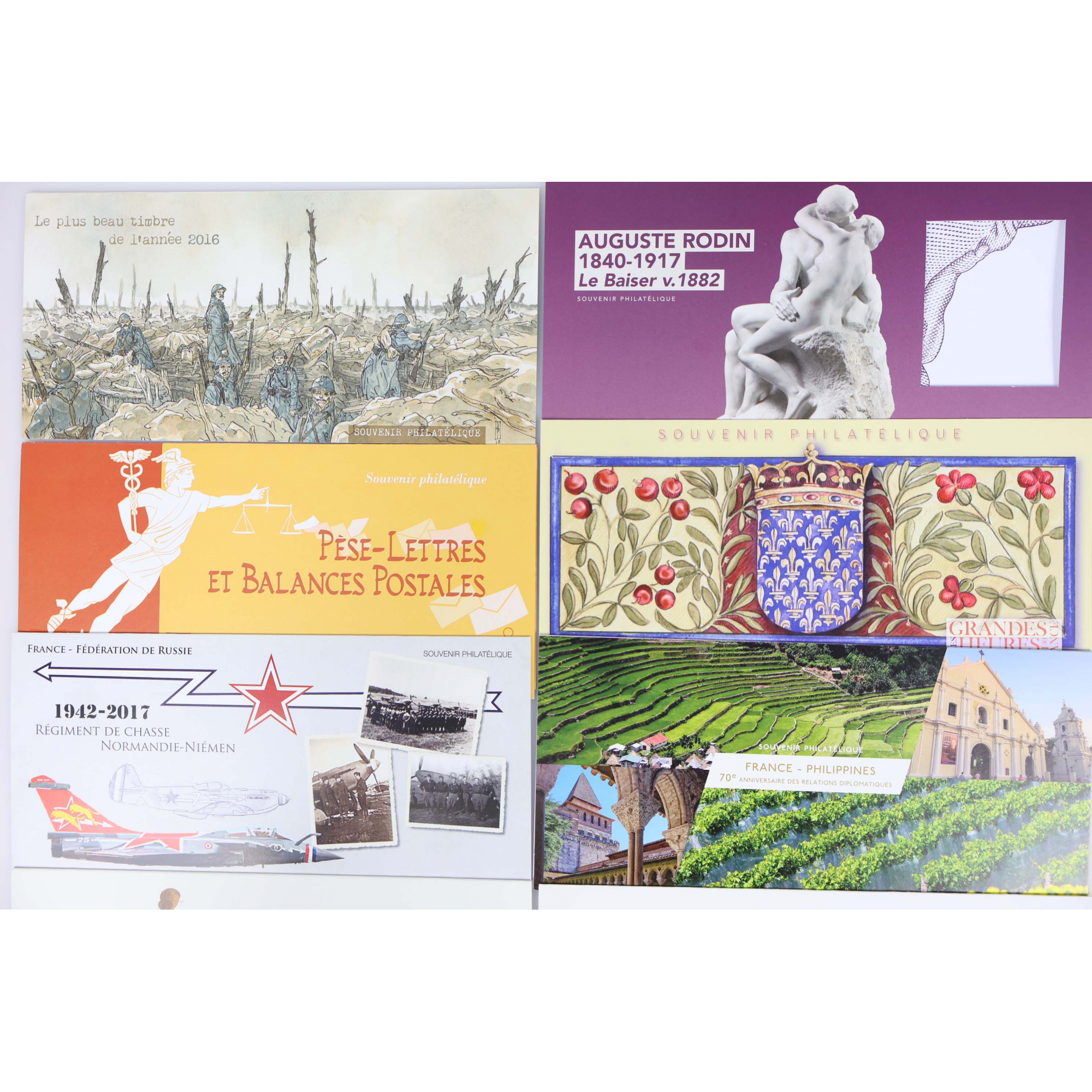 COLLECTION BLOCS SOUVENIRS FRANCE 2017 ANNÉE COMPLÈTE N° 132 À 141 NEUFS**