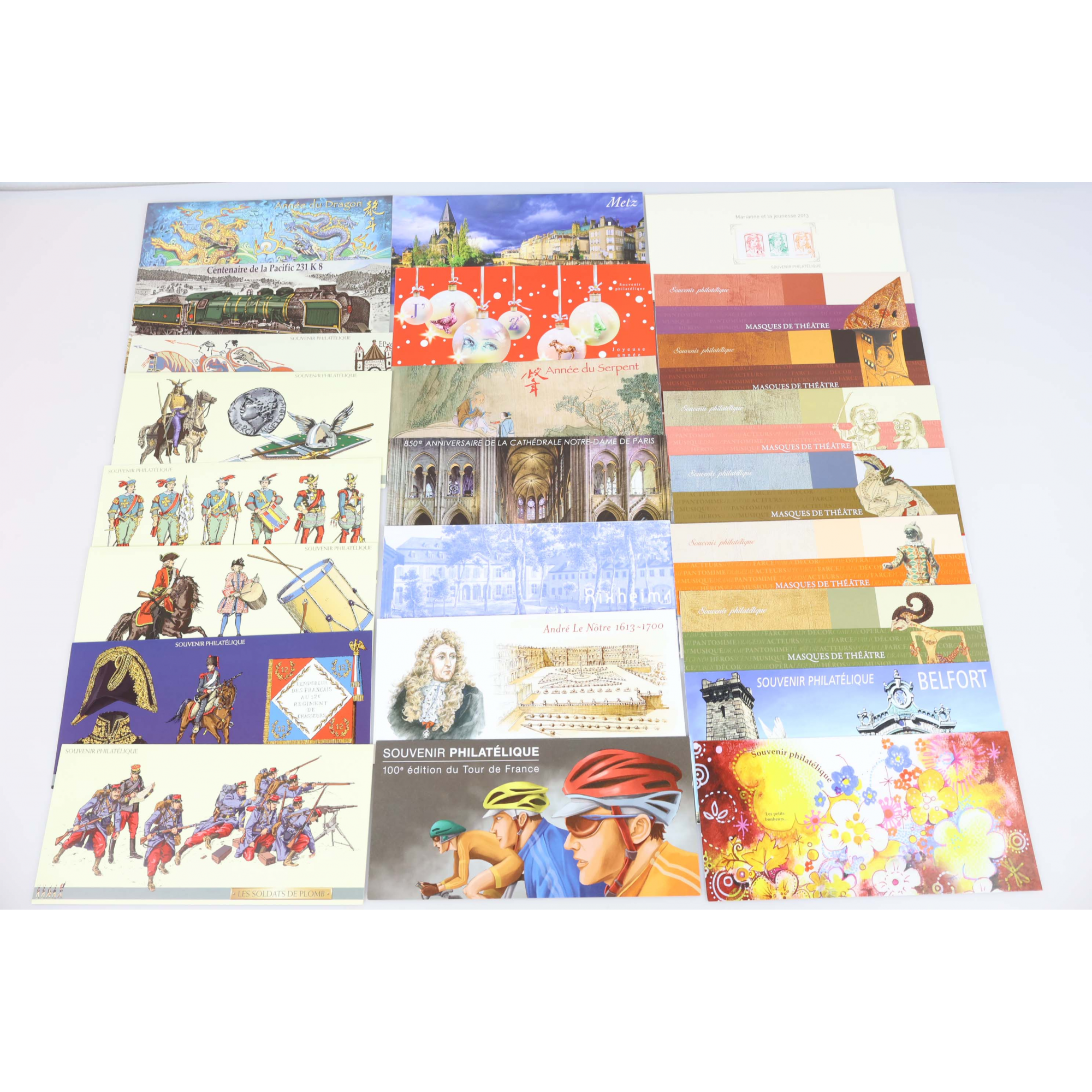 COLLECTION DE 24 BLOCS SOUVENIRS DE FRANCE DE 2012 ET 2013 COMPLET TIMBRES NEUFS