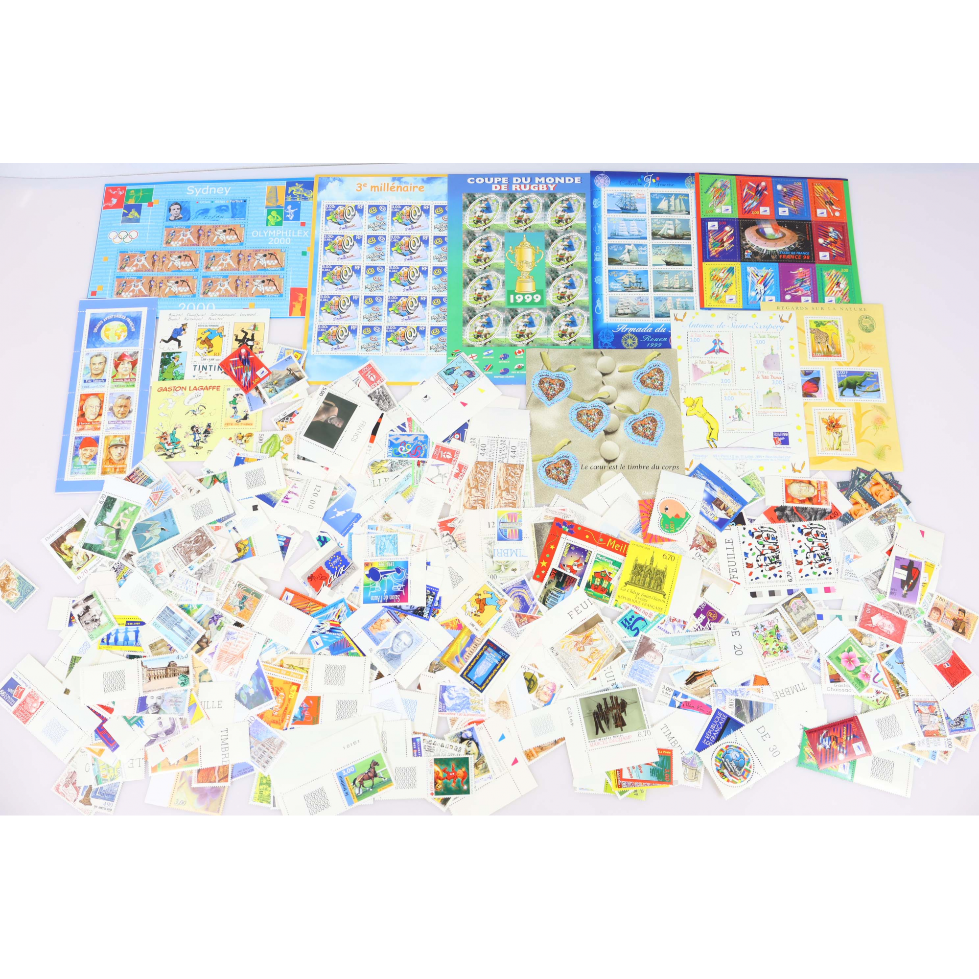 LOT EN FRANCS TIMBRES DE FRANCE BLOCS CARNETS FACIALE 2000 FRANCS TIMBRES NEUFS