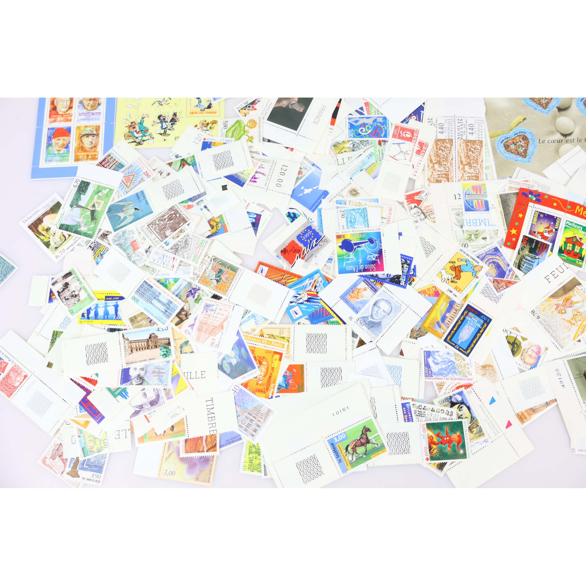 LOT EN FRANCS TIMBRES DE FRANCE BLOCS CARNETS FACIALE 2000 FRANCS TIMBRES NEUFS