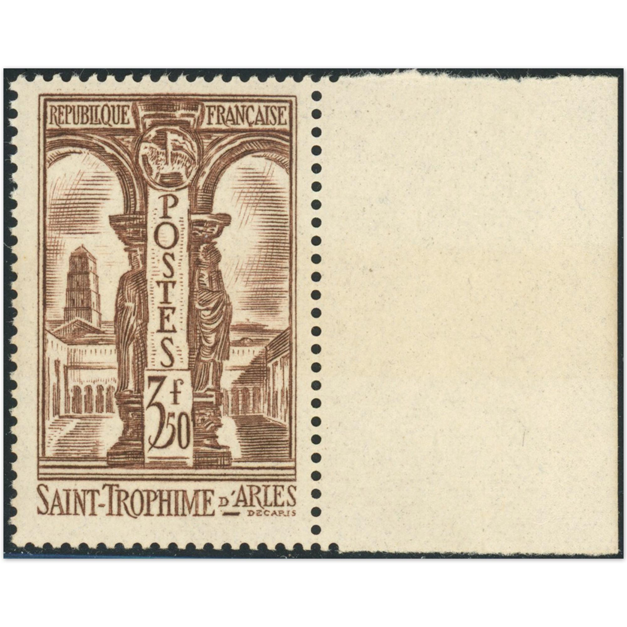 FRANCE N° 302 CLOÎTRE DE ST TROPHIME, TIMBRE NEUF** AVEC BORD DE FEUILLE - 1935