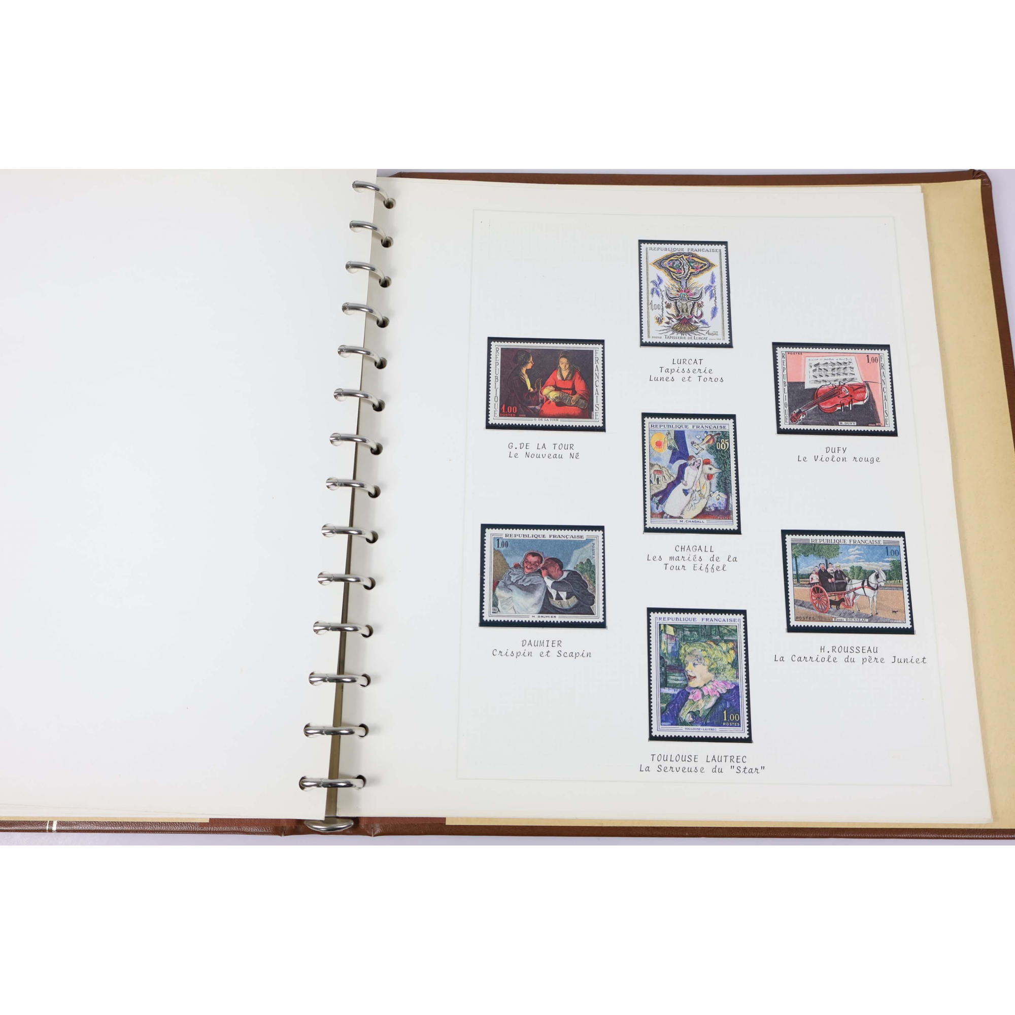 FRANCE, COLLECTION DE TIMBRES NEUFS** PA ET THÉMATIQUES SPORTS/TABLEAUX/CR/...