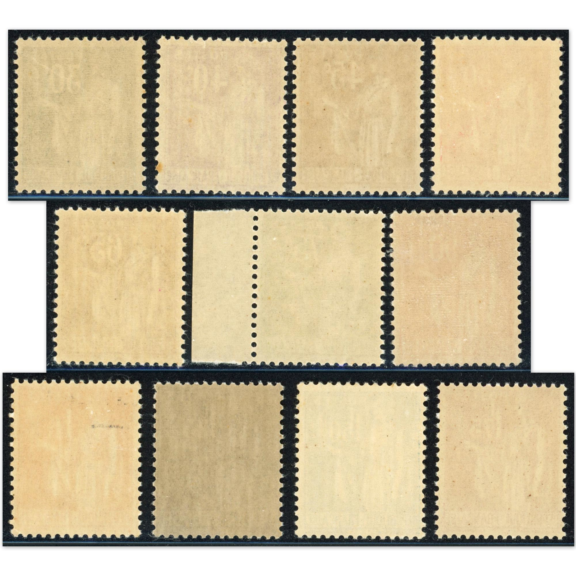 TIMBRES DE FRANCE N°280/289 SÉRIE COMPLÈTE TYPE PAIX TIMBRES NEUFS, 1F25 SUPERBE