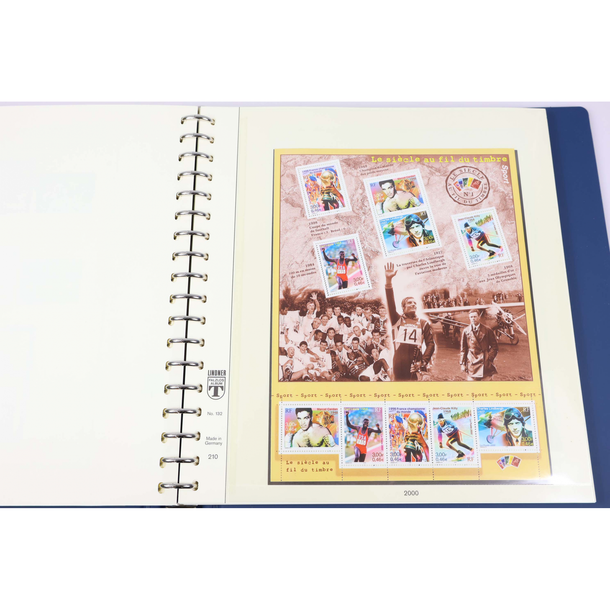COLLECTION DE TIMBRES DE FRANCE NEUFS COMPLÈTE 1996 A 2001 CLASSEUR LUXE LINDNER